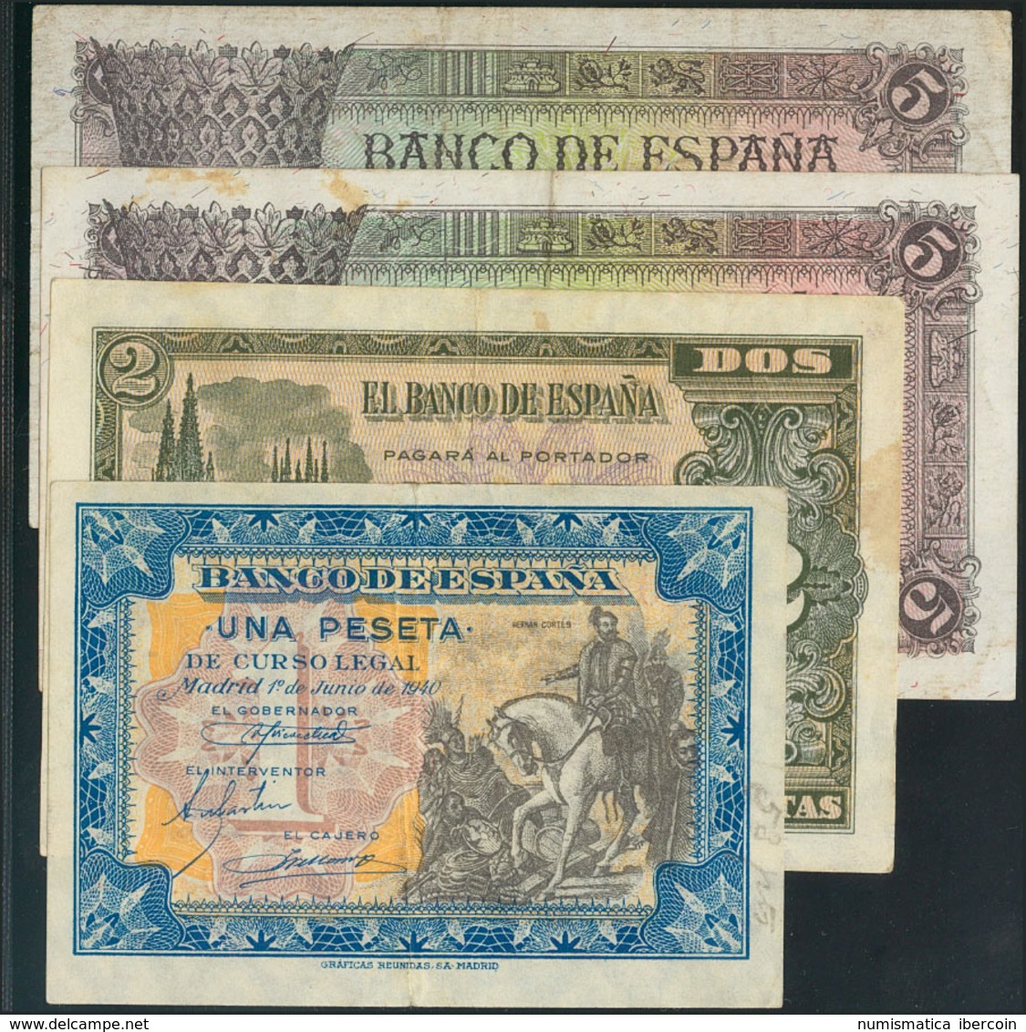 981 Conjunto De Billetes Del Estado Español. BC/MBC. - Otros & Sin Clasificación