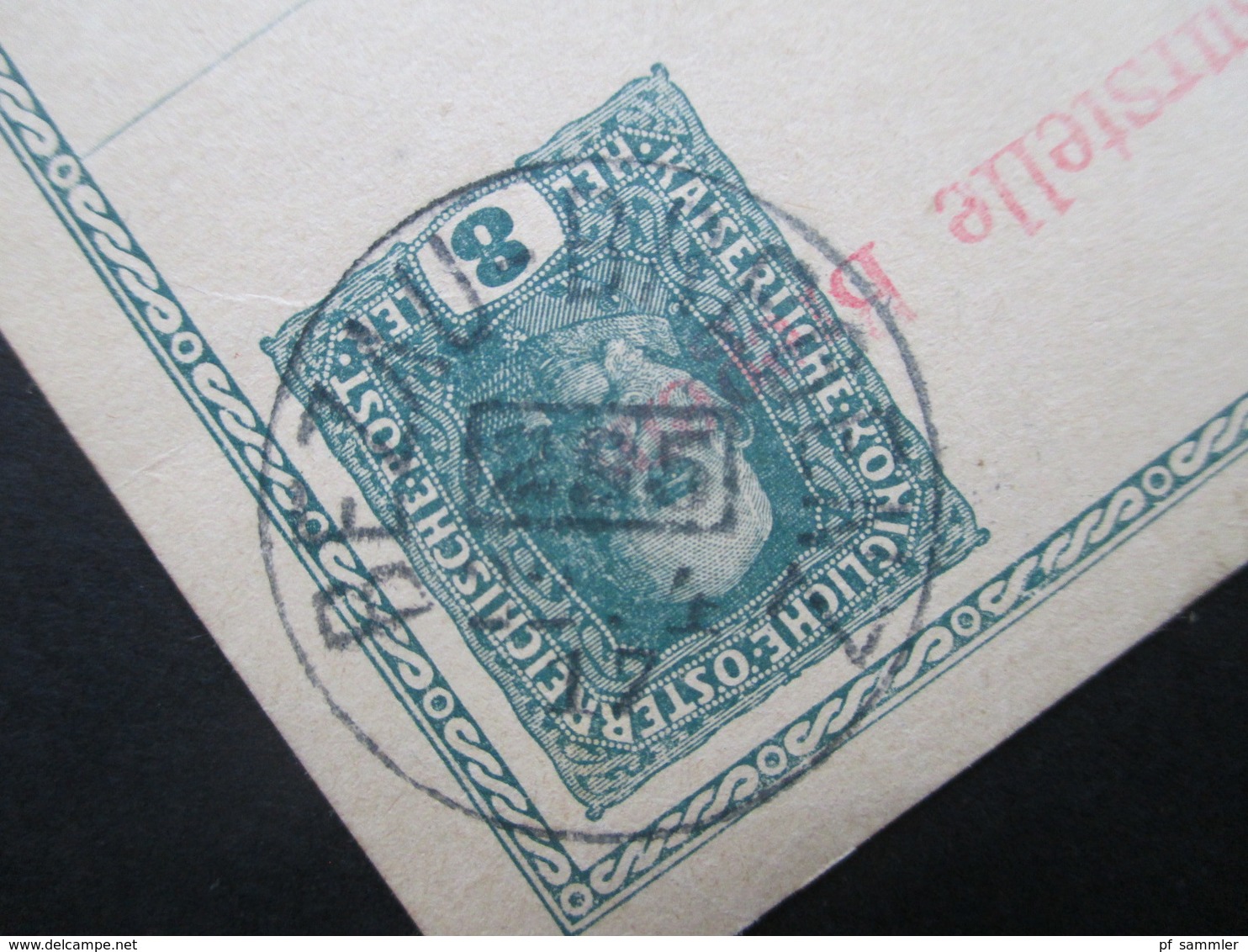 Österreich 1917 Ganzsache Mit Zensurstempel / KuK Zensurstelle. Bahnpost Bezau - Bregenz - Briefe U. Dokumente