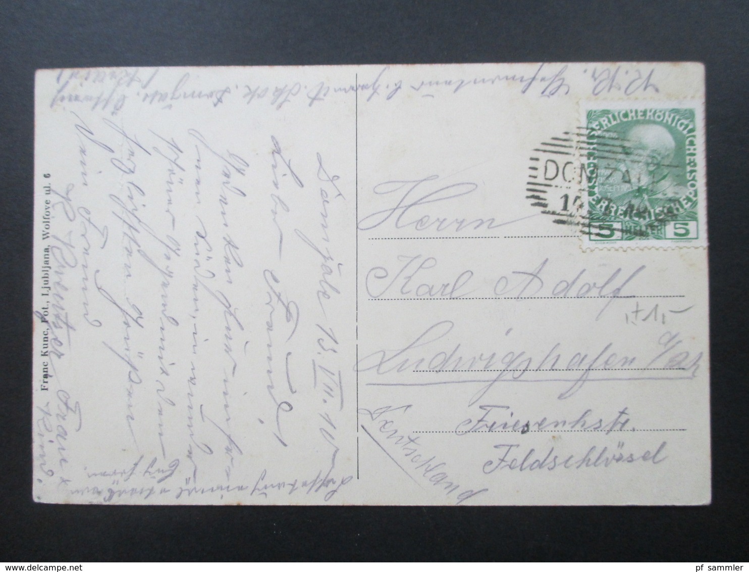 AK Österreich / Slowenien 1910 Domschale. Stempel Domzale. Franc Kunc Ljubiljana. RRR / Seltene Karte! - Eslovenia