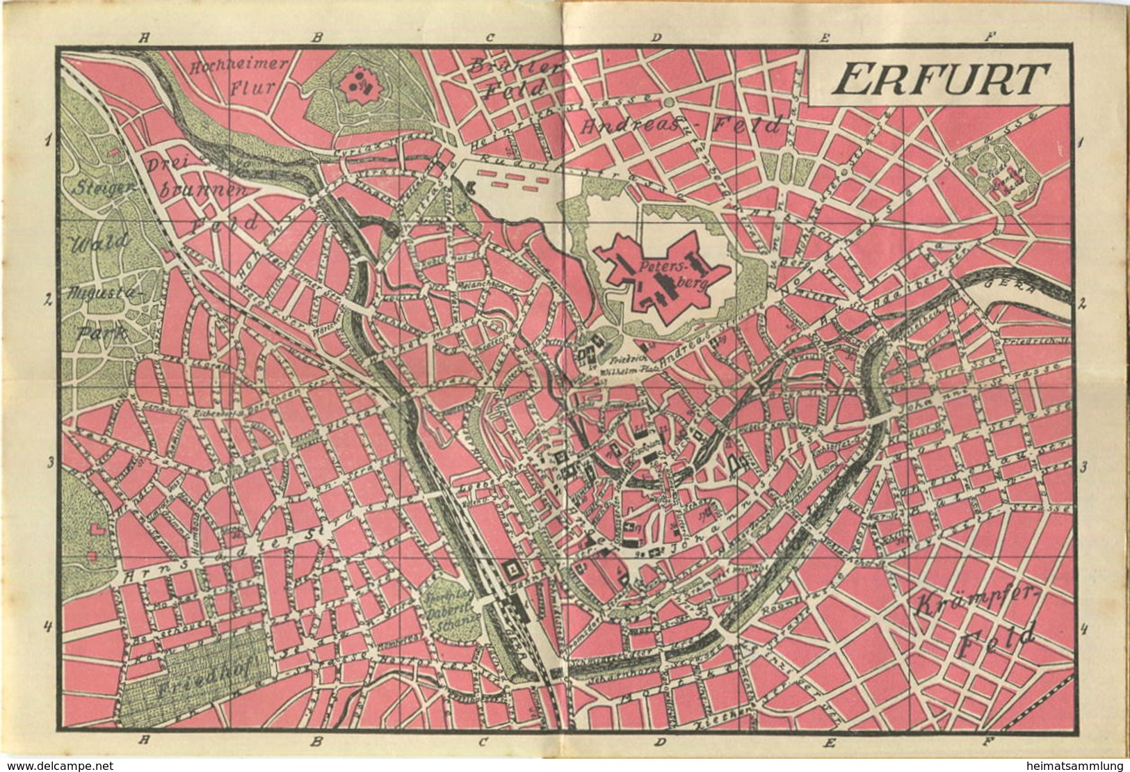 Miniatur-Bibliothek Nr. 923 - Städteführer Erfurt Mit Einem Stadtplan - 8cm X 12cm - 40 Seiten Ca. 1910 - Verlag Für Kun - Altri & Non Classificati