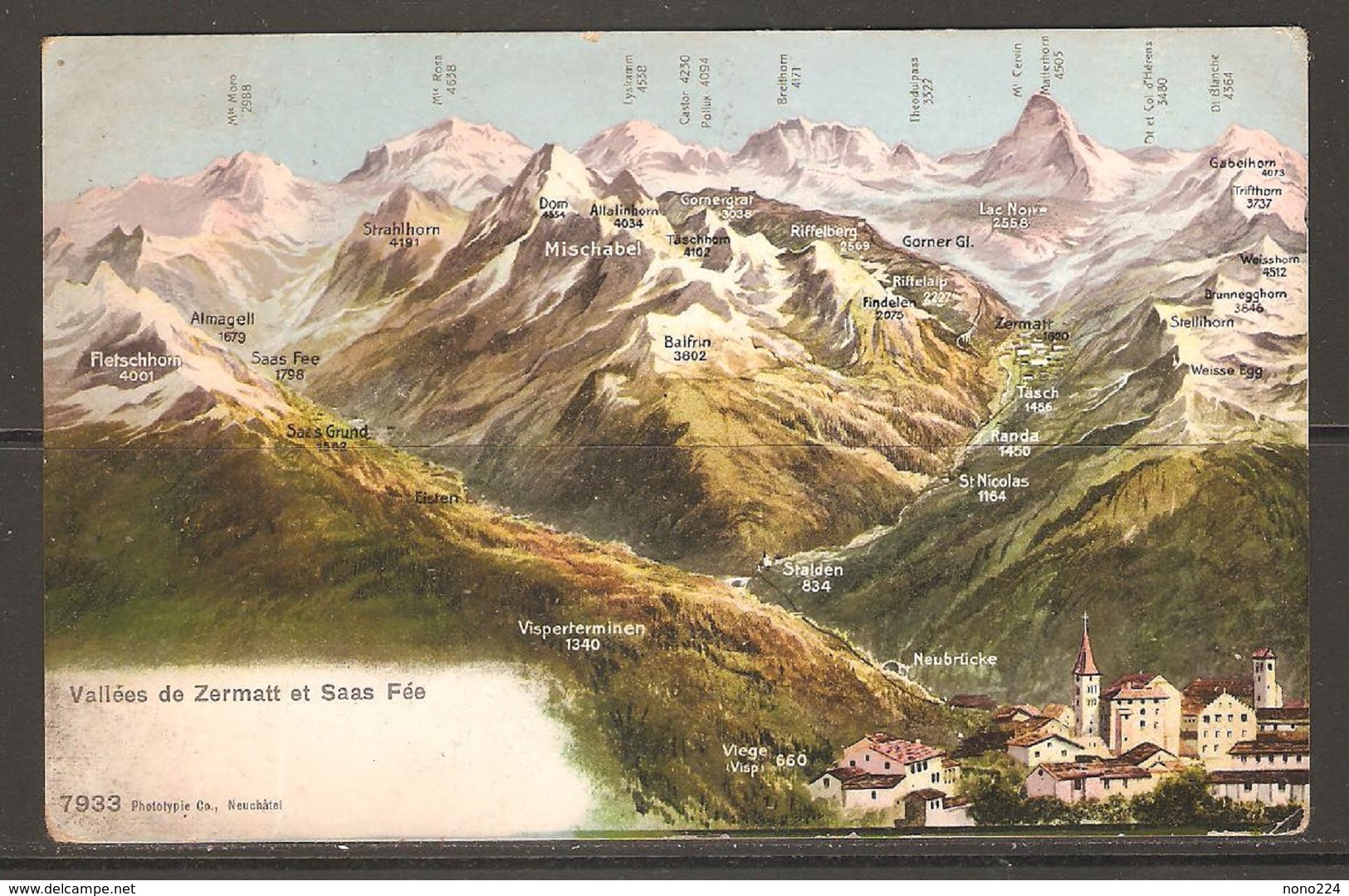 Carte P ( Suisse / Vallées De Zermatt Et Saas Fée ) - Saas-Fee