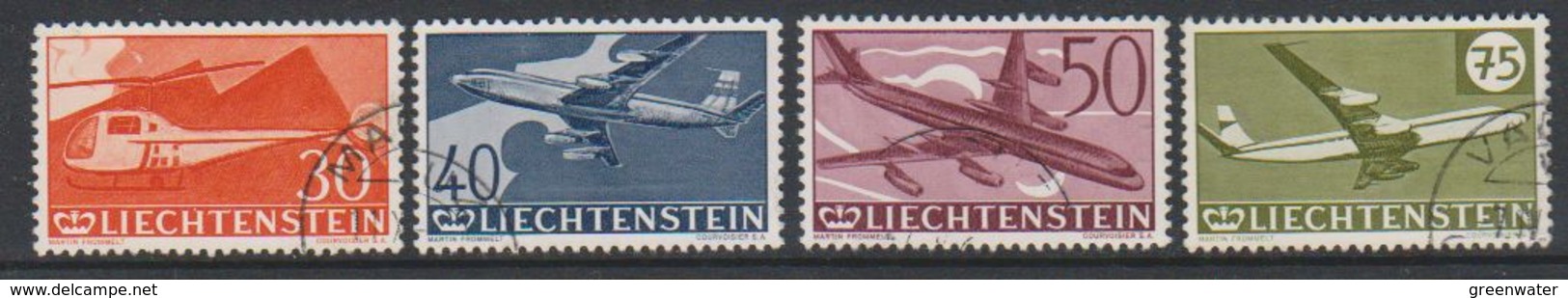 Liechtenstein 1960 Airmail Stamps 4v Used  (39139D) - Poste Aérienne