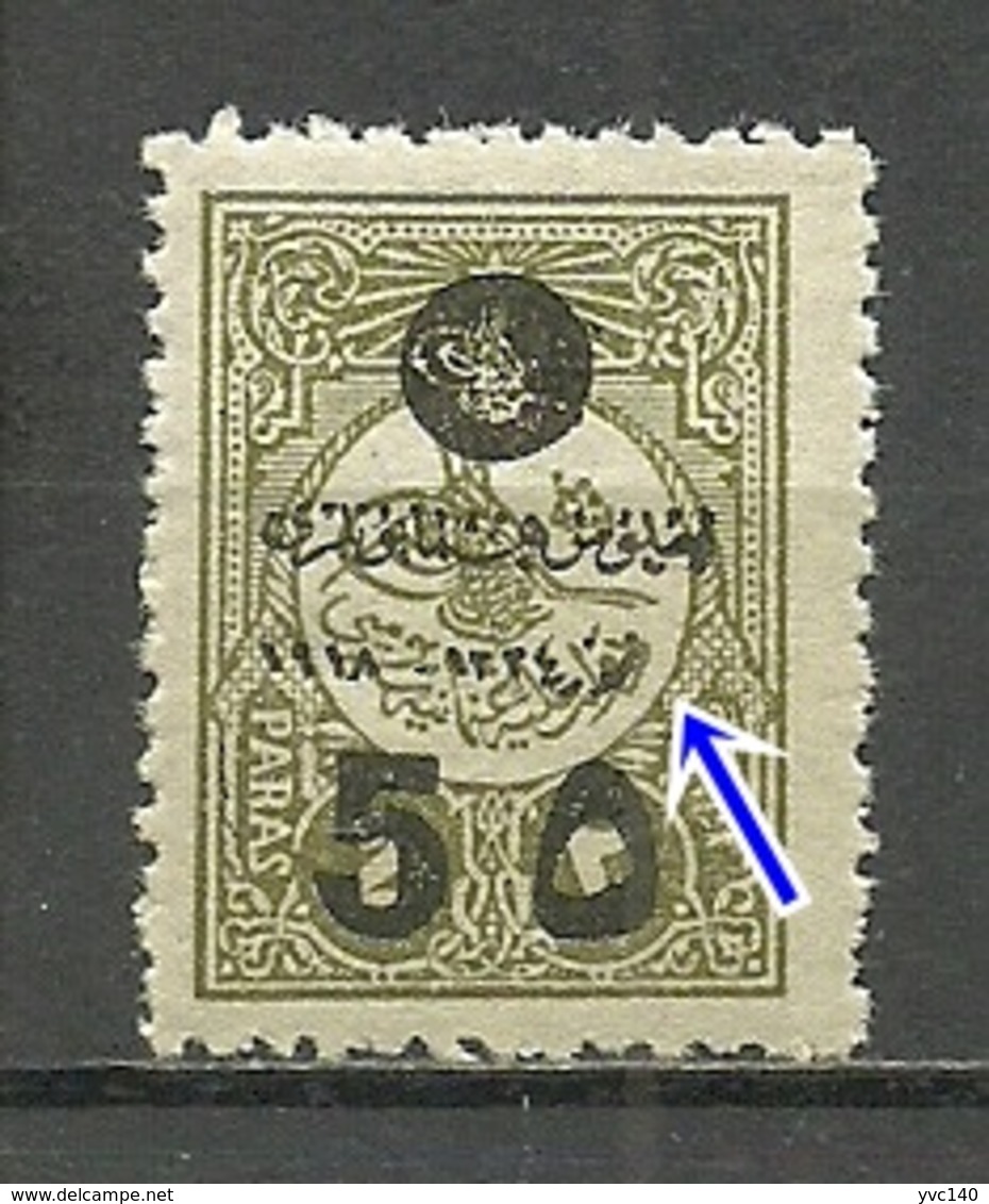 Turkey; 1919 The Accession To The Throne Of Sultan Mohammed VI, ERROR ("3" Missing In The Day Date) - Neufs