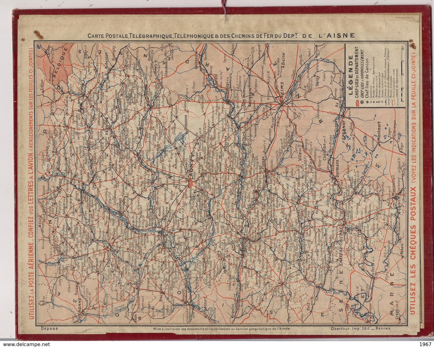 Grand Calendrier Des Postes Oberthur 1935  (Carte AISNE)  Paquebot "Ile De France" - Big : 1921-40