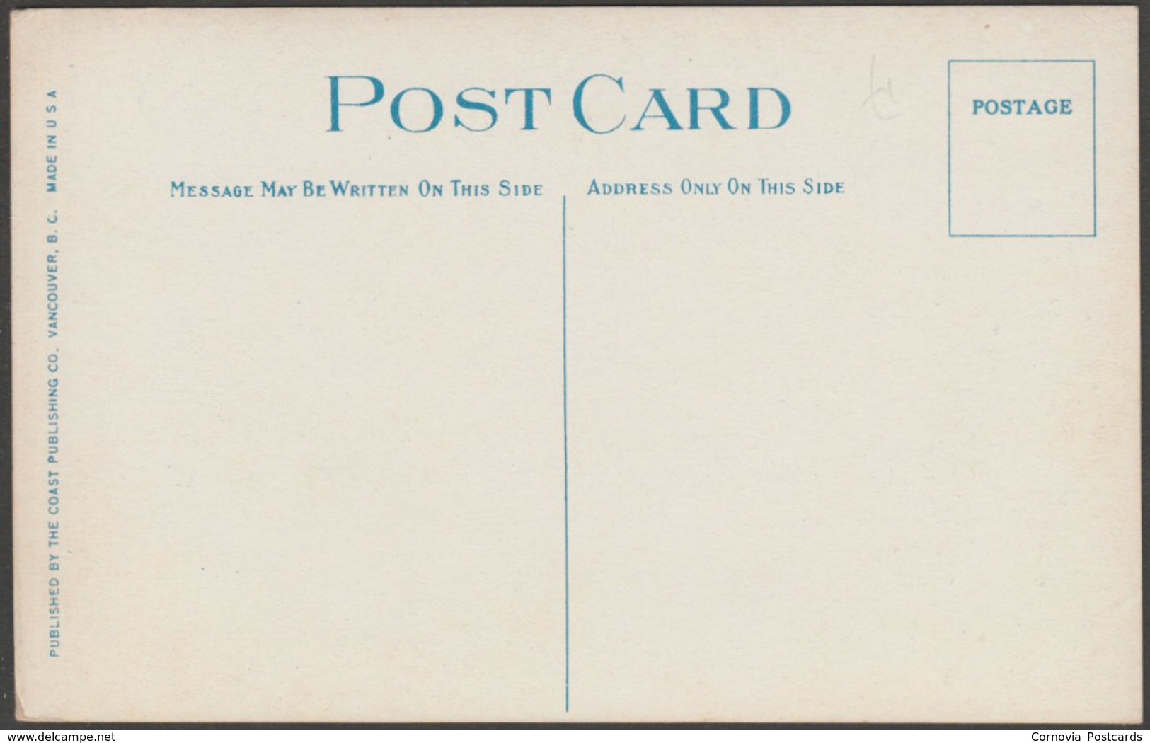 The Lions, Vancouver, British Columbia, C.1910 - Coast Publishing Co Postcard - Vancouver