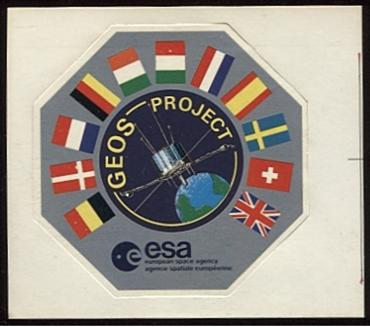 Lot De 2 Autocollants METEOSAT  & GEOS Project / European Space Agency / ESA - Stickers