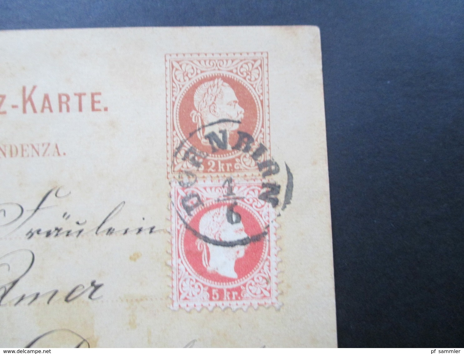 Österreich Ganzsache 1882 Ganzsache (Ital) Mit Zusatzfrankatur Nr. 37 Stempel K1 Dornbirn - Dietfurt / St. Gallen - Briefe U. Dokumente