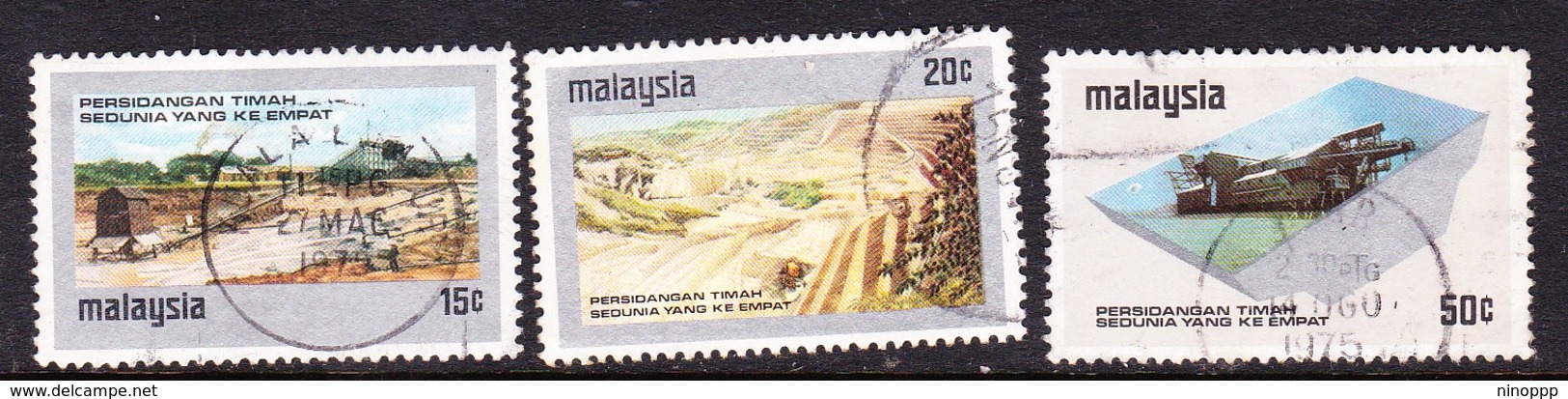 Malaysia SG 125-127 1974 World Tin Conference, Used - Malaysia (1964-...)