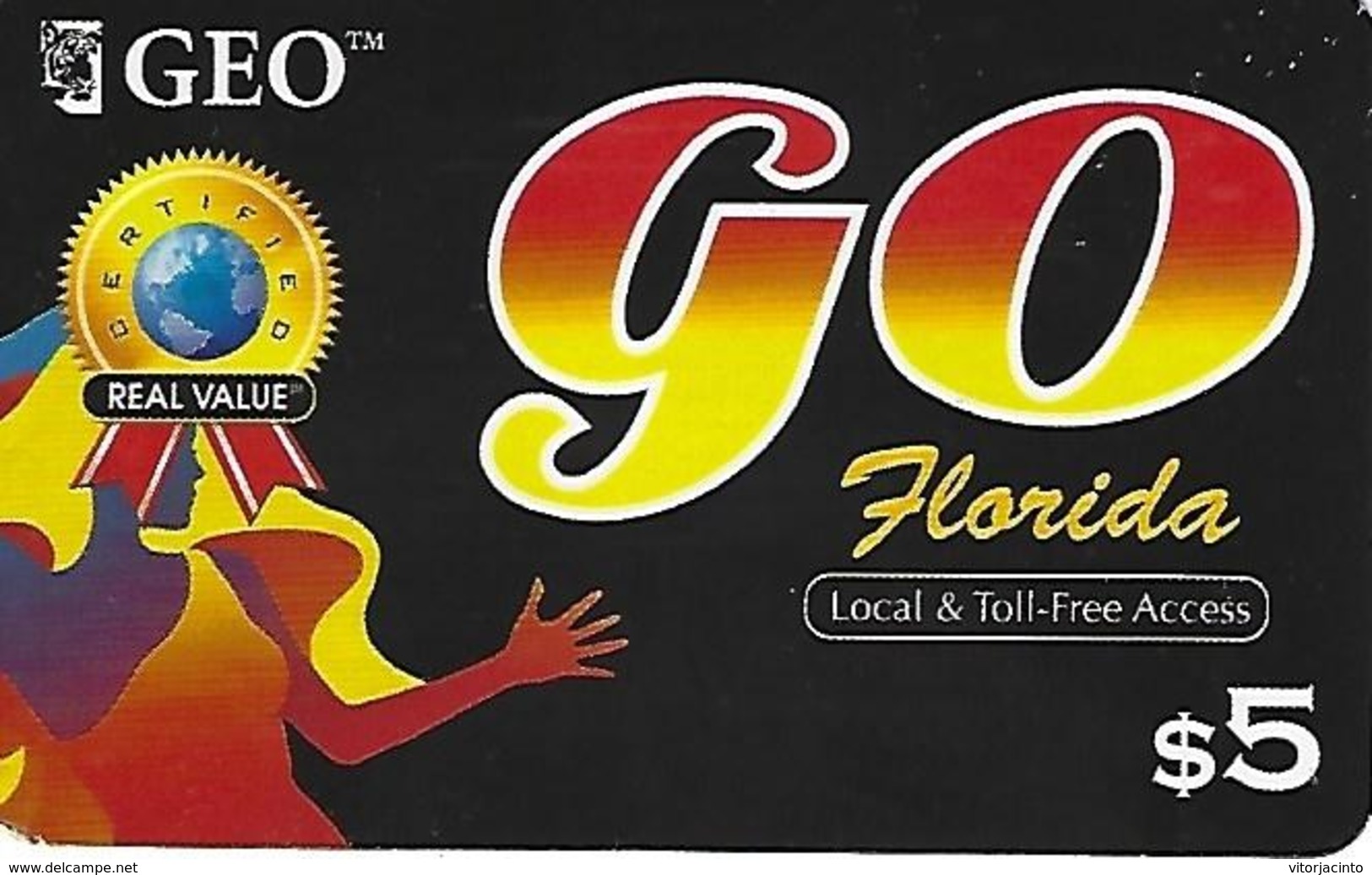 Geo GO Prepaid Phonecard - Florida (USA) - Autres & Non Classés