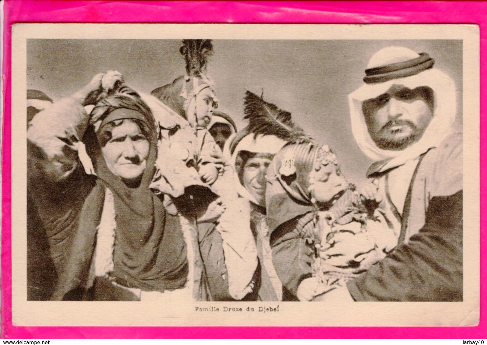 Cpa Carte Postale Ancienne  - Famille Druze Du Djebel - Libya