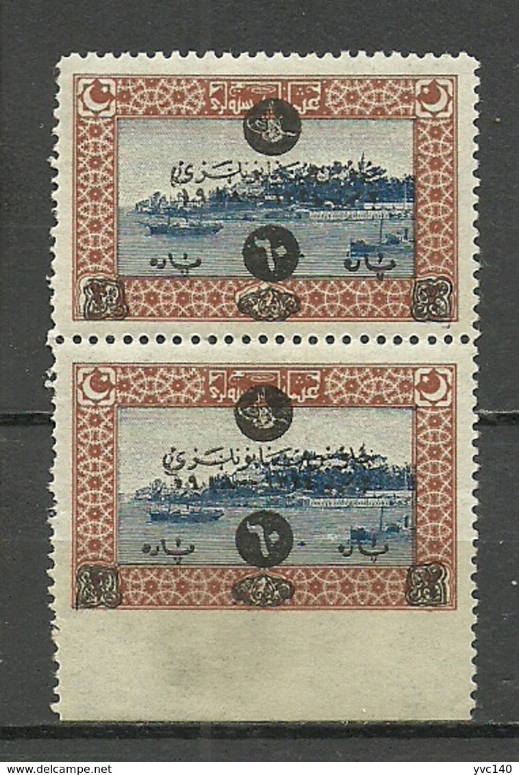 Turkey; 1919 The Accession To The Throne Of Sultan Mohammed VI. ERROR "Imperf. Margin" - Ongebruikt