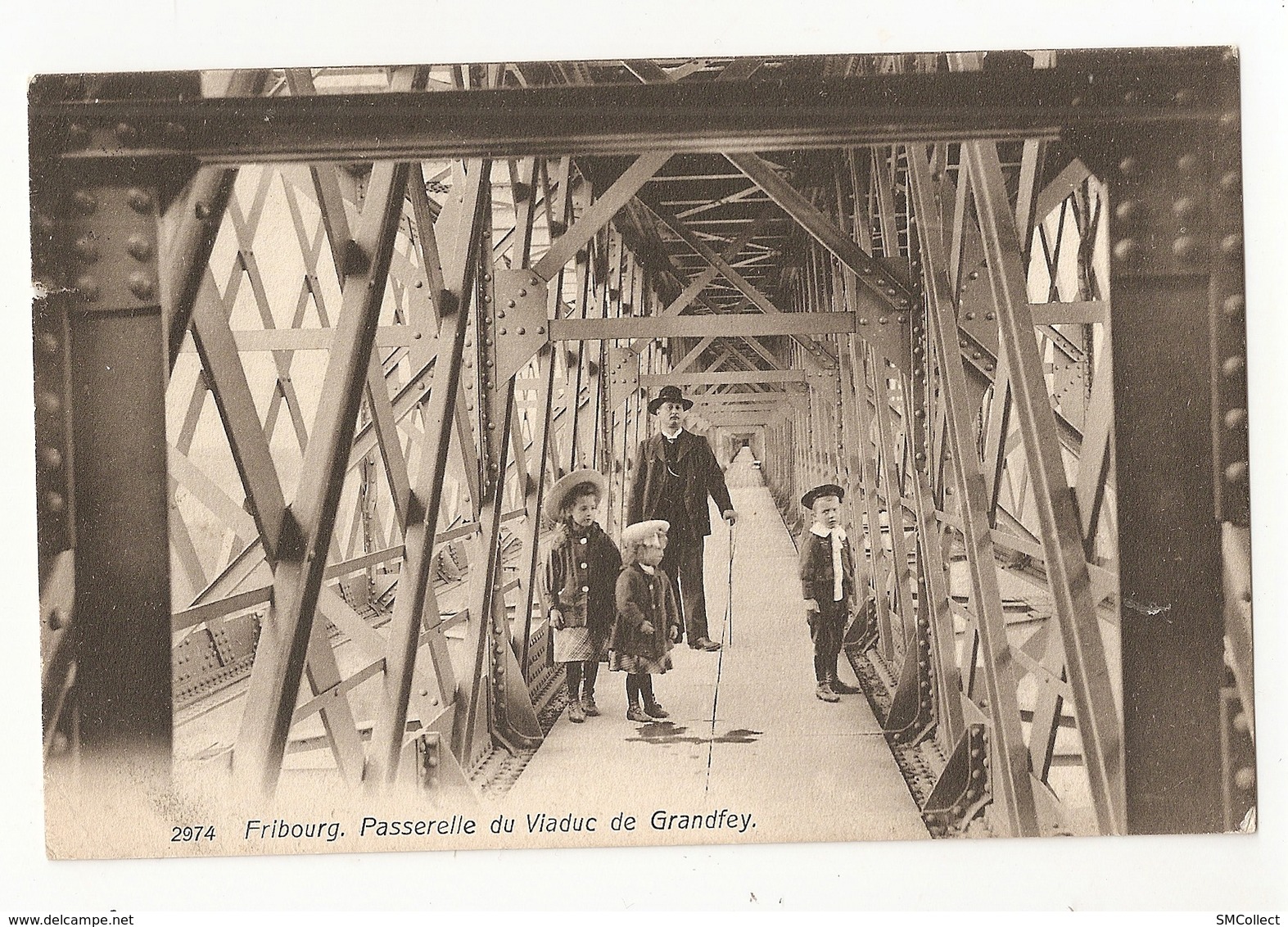 Suisse. Fribourg, Passerelle Du Viaduc De Grandfey. Carte Inédite (3574) - Fribourg