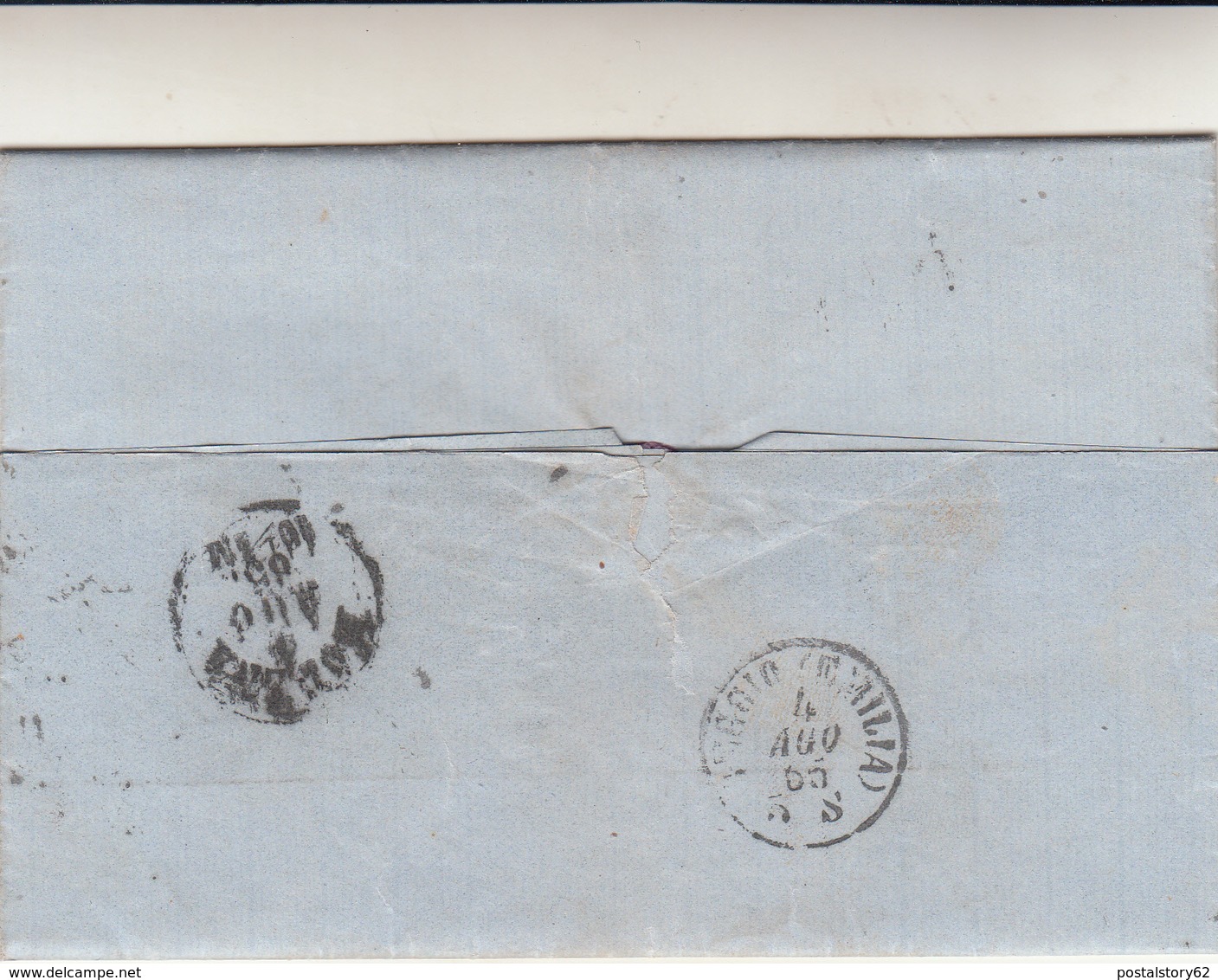 Bologna Per Reggio Emilia. Cover Con Contenuto 1865 - Storia Postale