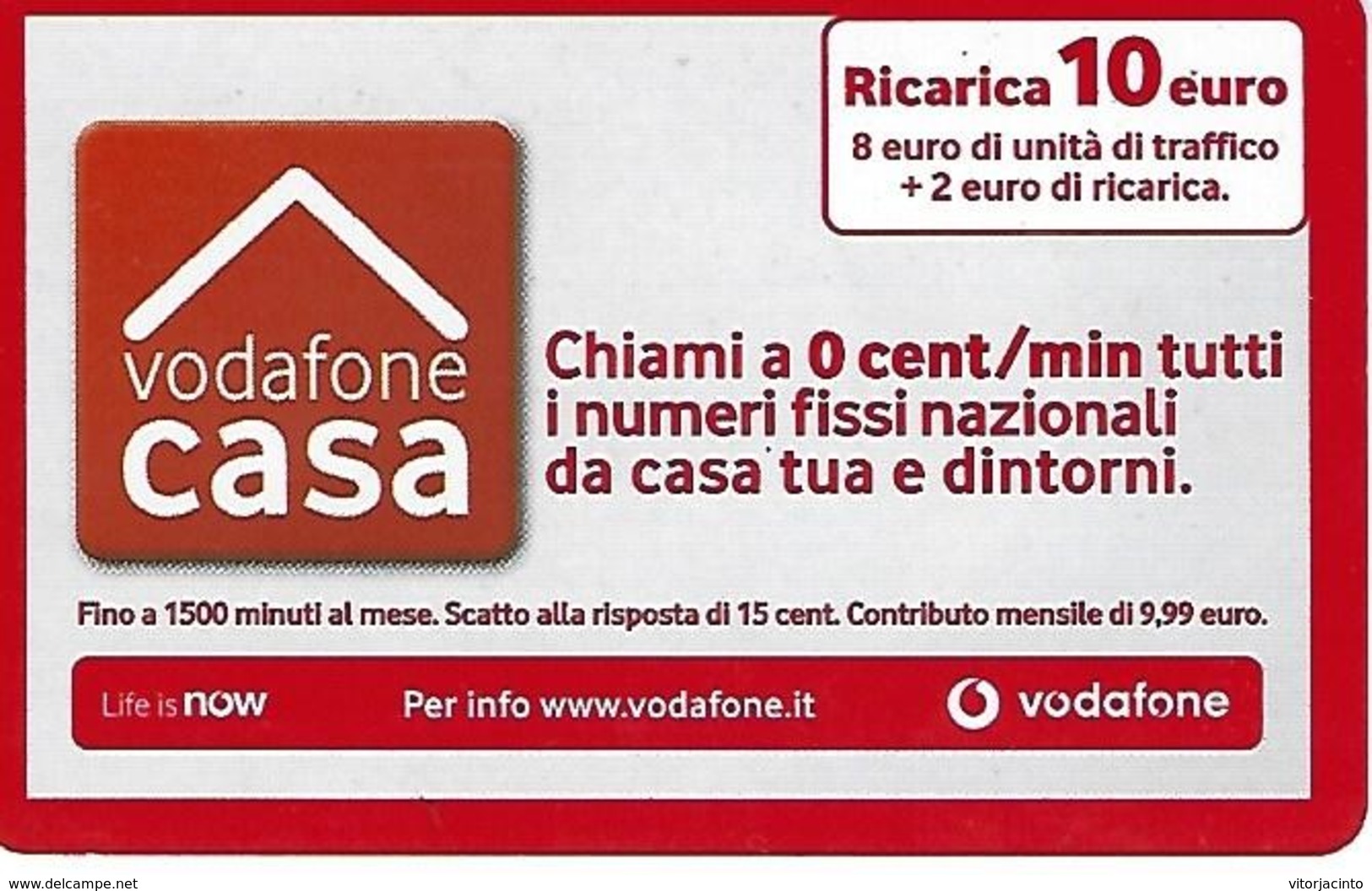 Vodafone Casa Recharge - Italy - GSM-Kaarten, Aanvulling & Voorafbetaald