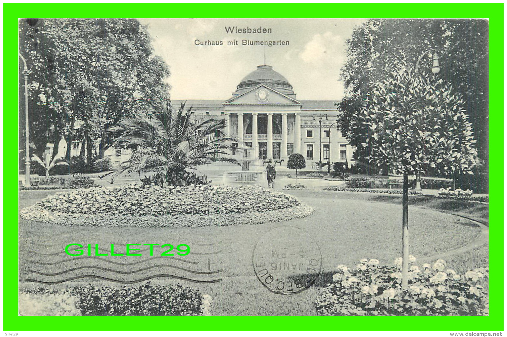 WIESBADEN, GERMANY - CURHAUS MIT BLUMENGARTEN - ANIMATED - TRAVEL IN 1912 - - Wiesbaden