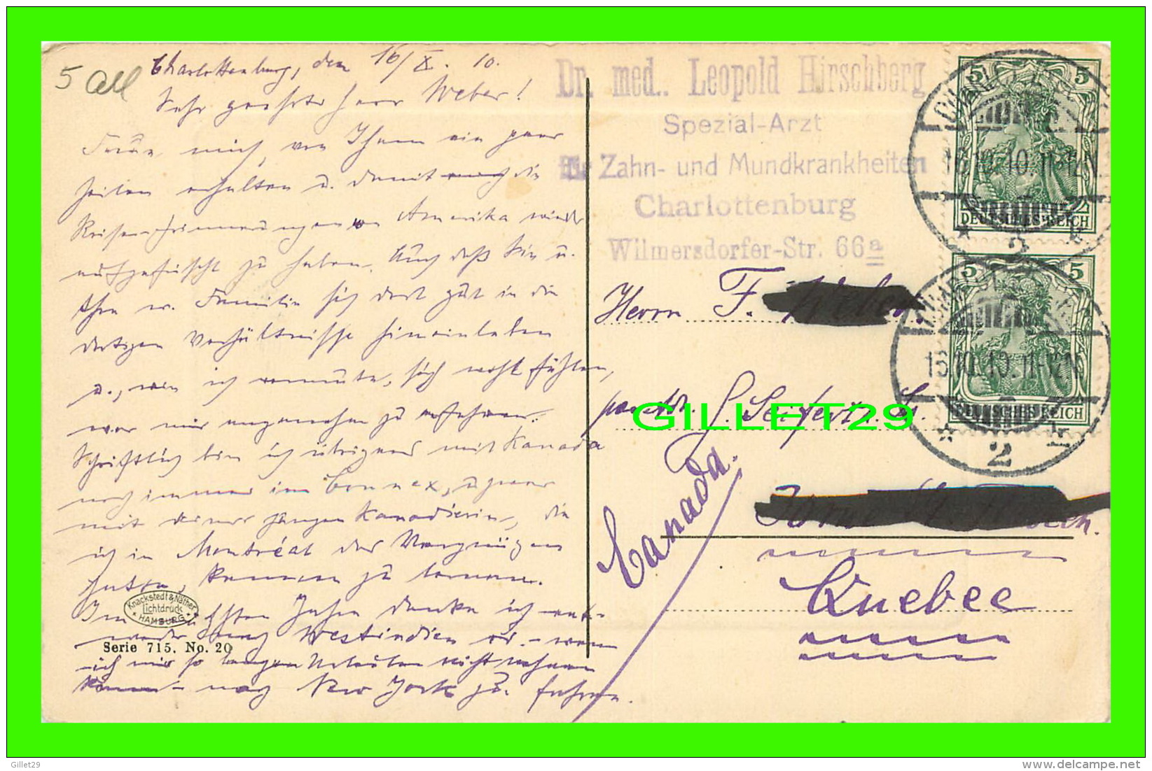 BERLIN, GERMANY - REICHSTAGSGEBAUDE - TRAVEL IN 1910 - - Autres & Non Classés
