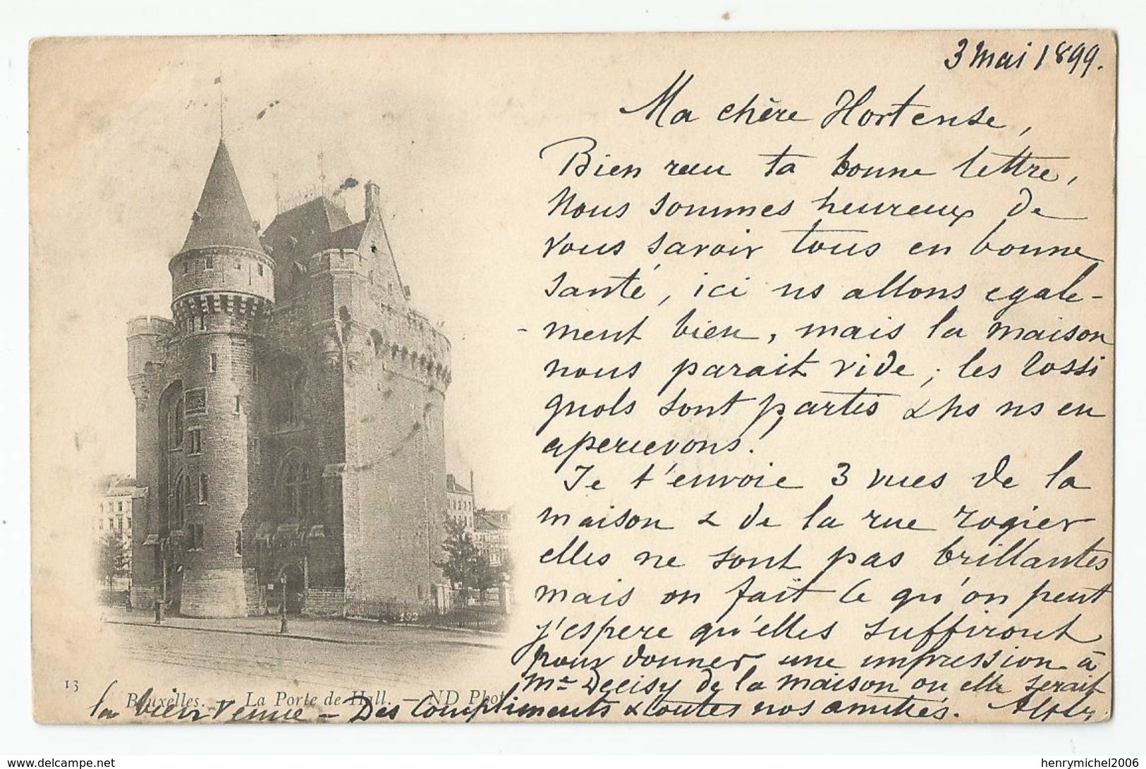 Belgique Bruxelles Cachet 1899 Avant 1900 - Monuments