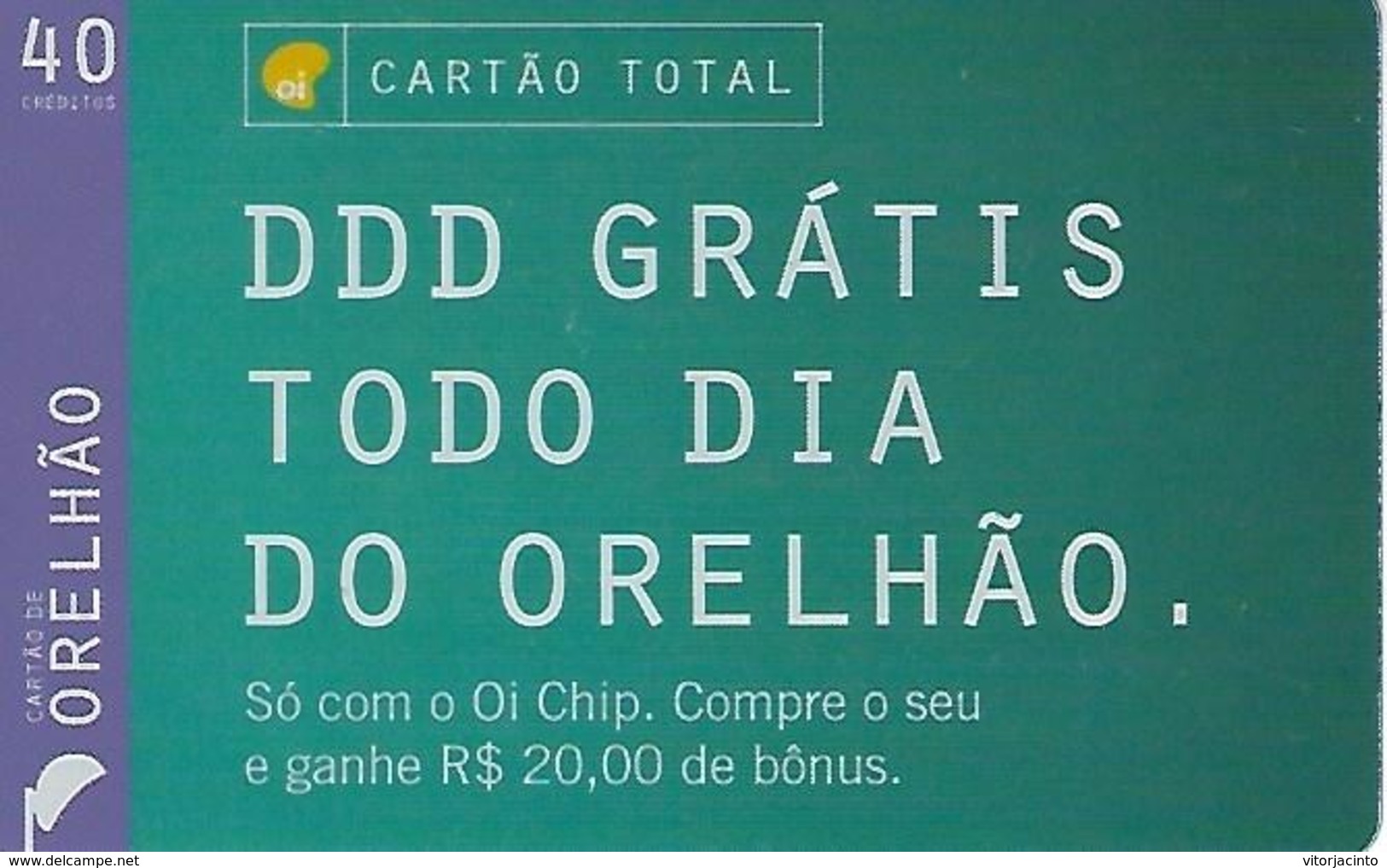 Orelhão Card Total40 Prepaid Phonecard - Brazil - Brésil