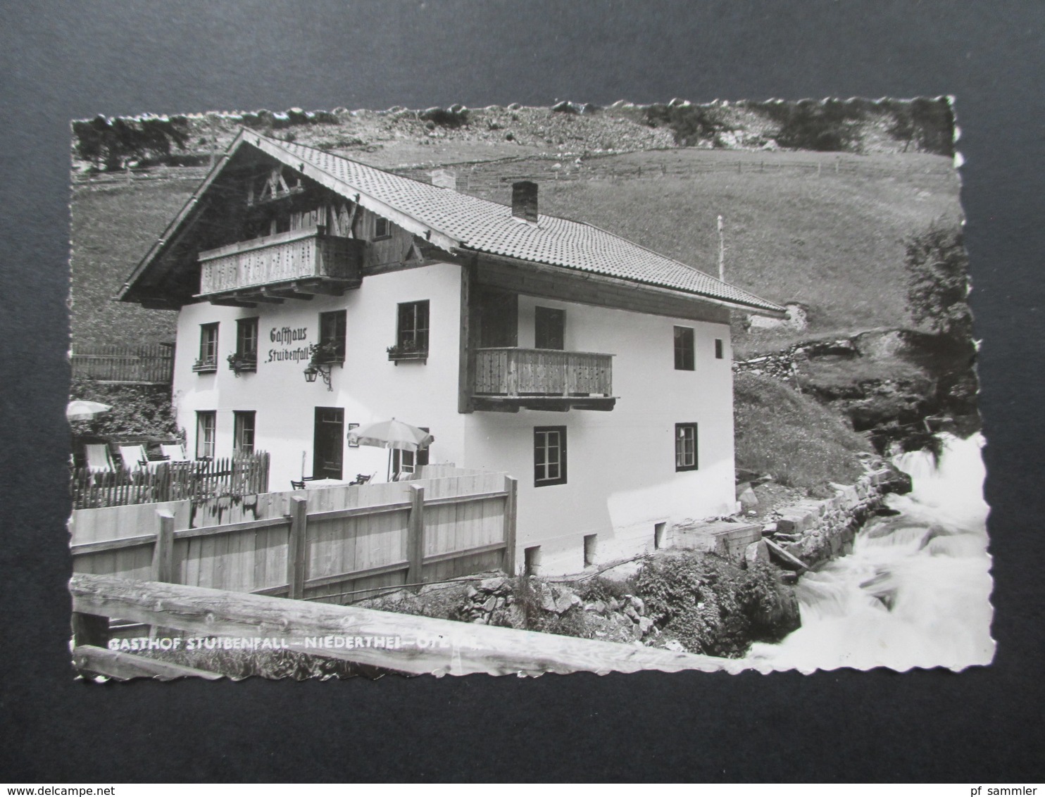 AK Österreich 1954 Gasthaus Stuibenfall Besitzer Woptner Seehöhe 1500m Niederthei Ötztal, Tirol - Alberghi & Ristoranti