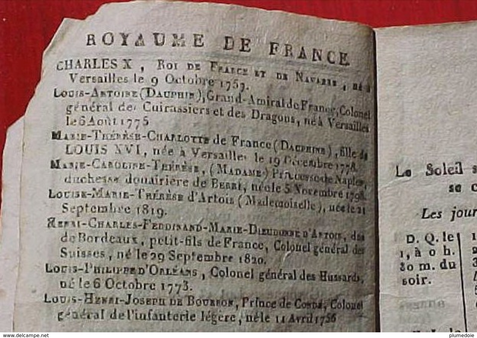 ALMANACH CALENDRIER  1826 ,  FETES , FOIRES  Départements 09 , 11 , 12 , 31, 32, 33 , 46 , 47 , 64 , 65 , 66, 81 , 82 - Petit Format : ...-1900