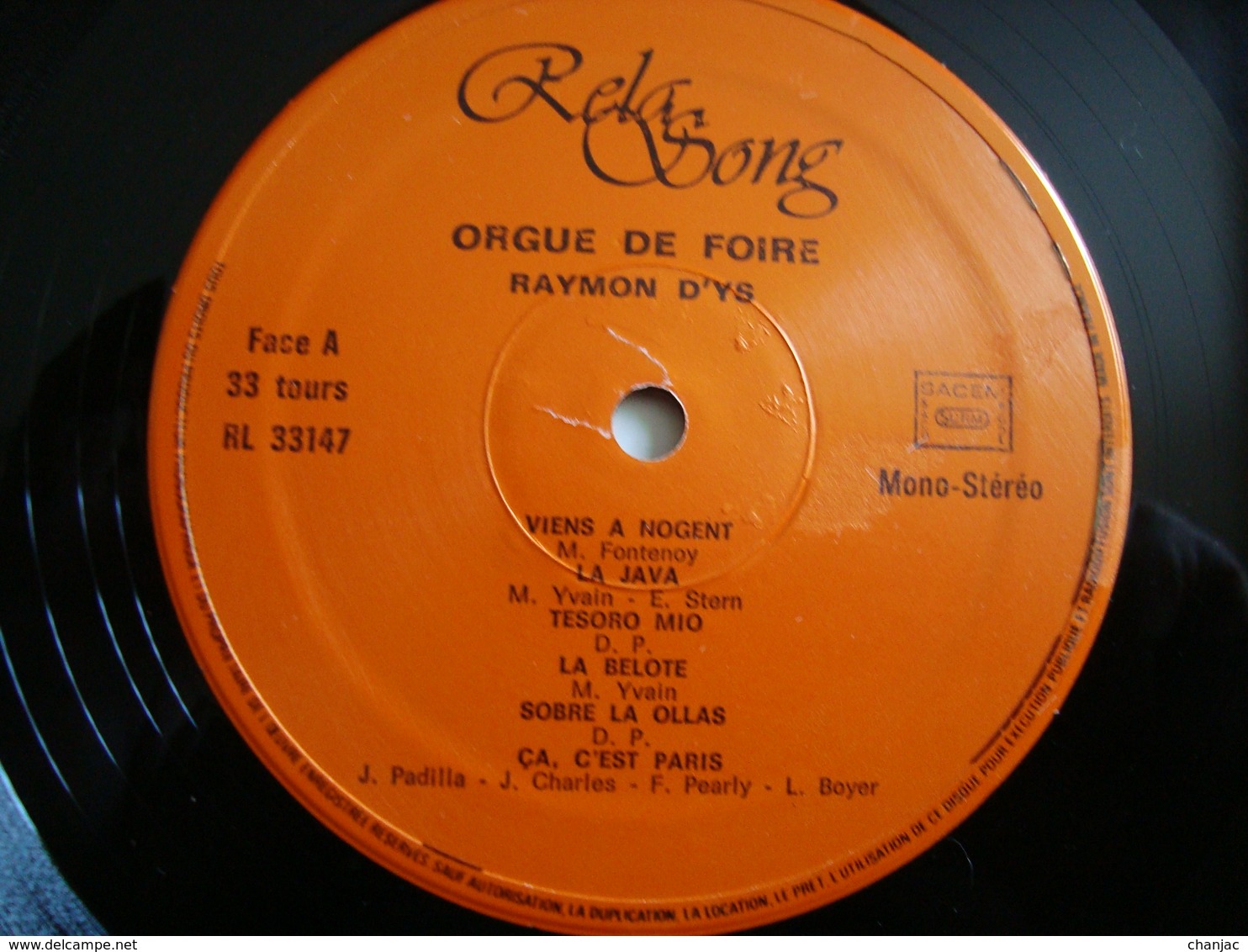 33 Tours: ORGUES DE FOIRE - RAYMON D'YS - Reda Song 33147 (rare) - Autres - Musique Française