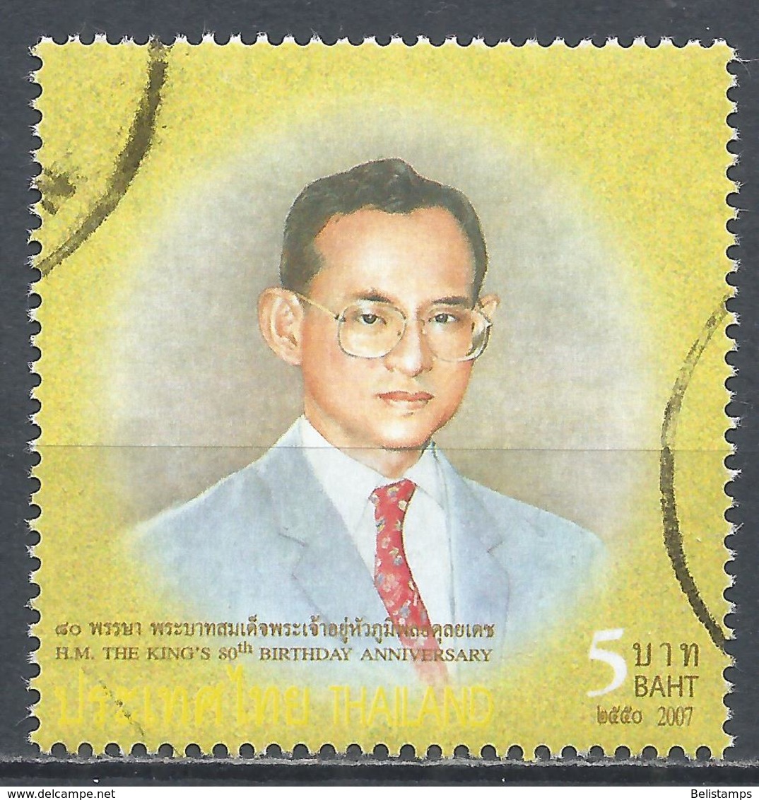 Thailand 2007. Scott #2334g (U) King Bhumibol Adulyadej, 80th Birthday * - Thaïlande