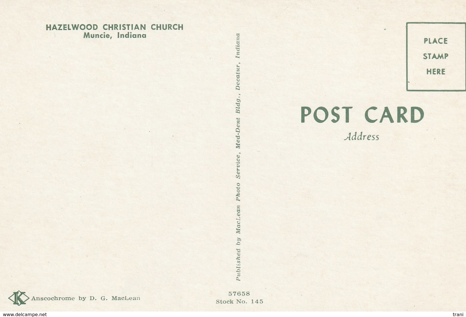 POST CARD - HAZEL CHRISTIAN CHURH - Altri & Non Classificati