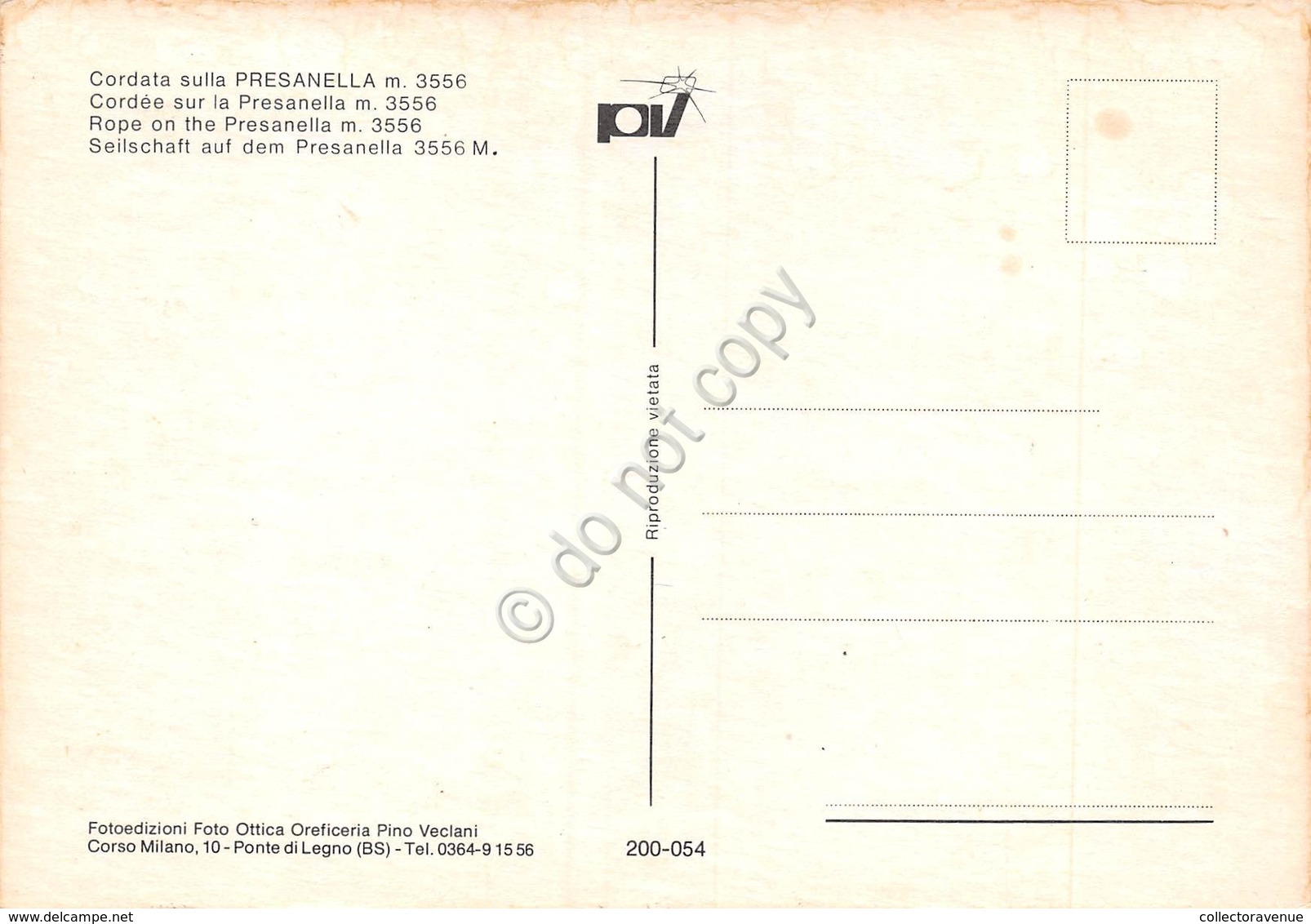 Cartolina Presanella Cordata Animata  (Trento) - Trento