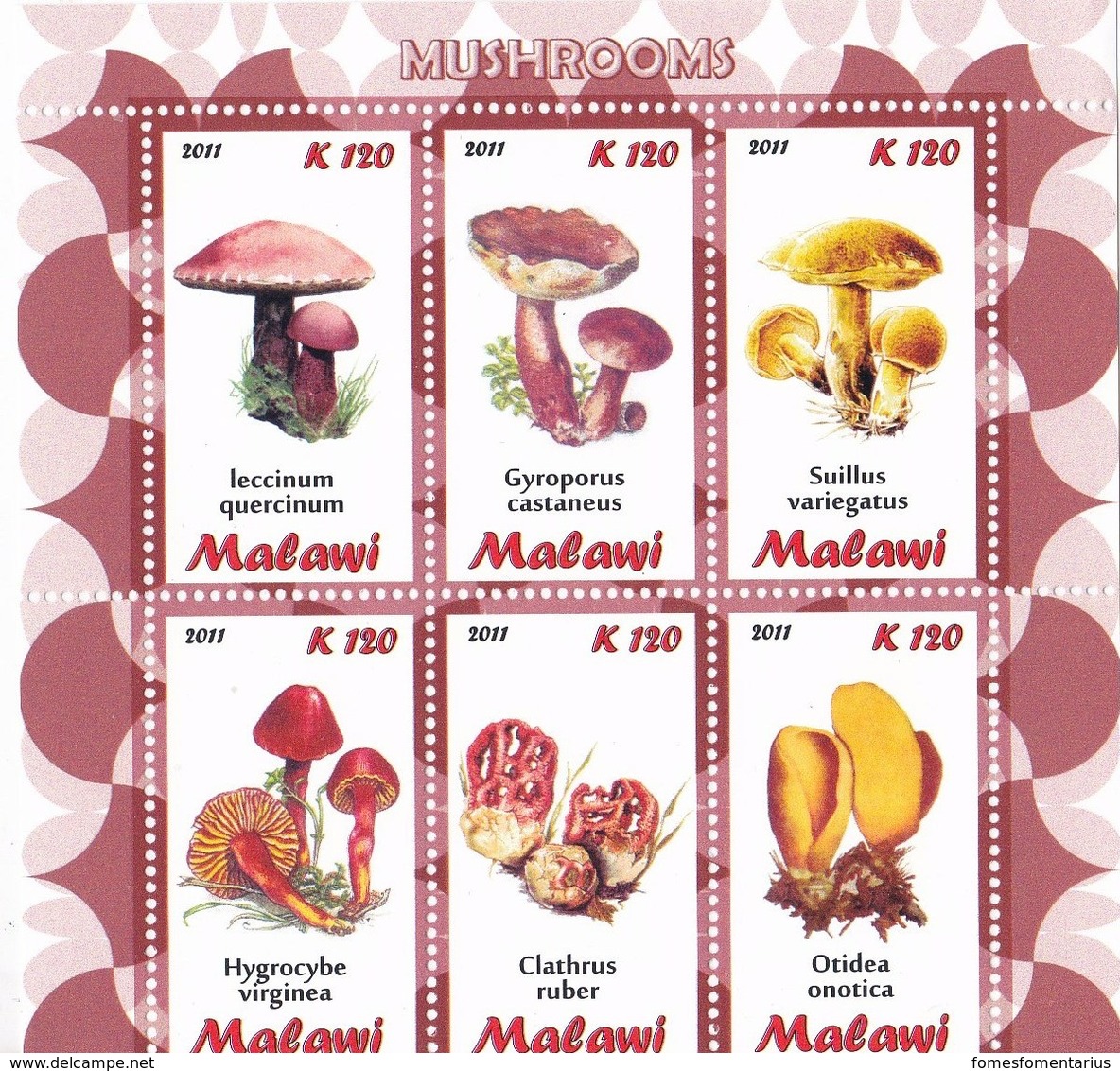 1 Feuillet Neuf ** De 6 Timbres De Malawi Champignons Mushroom  Cogumelo  Setas Pilze - Pilze