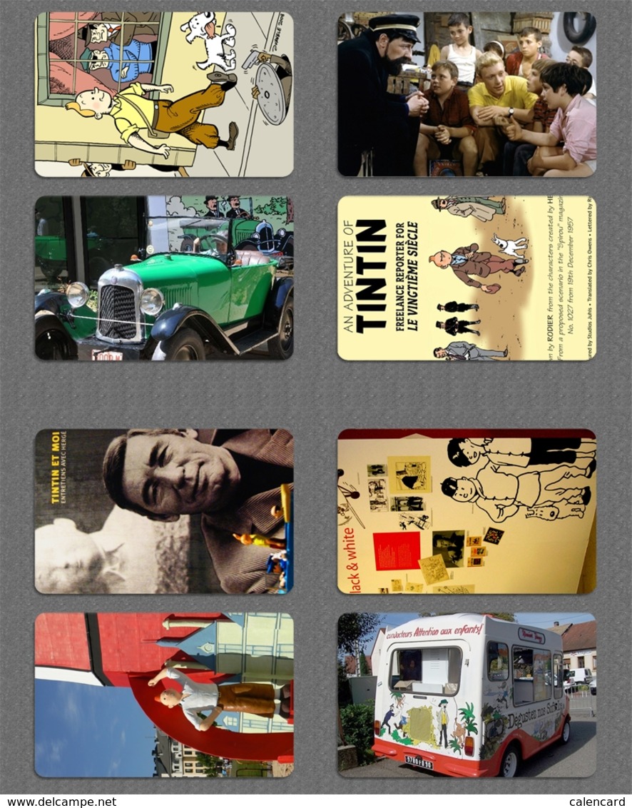 48 DIFF LOT Calendar Cards Group 2015's Tintin Cartoon D - Tamaño Pequeño : 2001-...