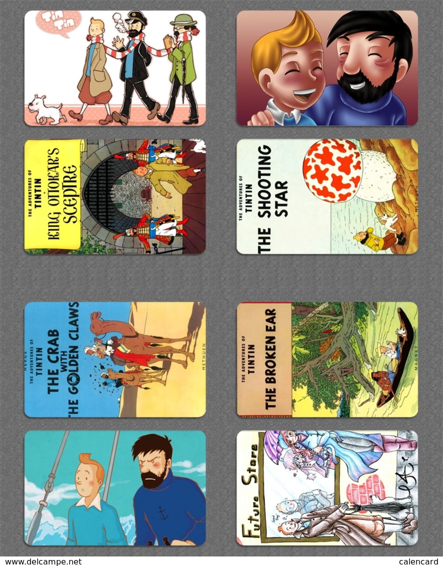 48 DIFF LOT Calendar Cards Group 2015's Tintin Cartoon D - Tamaño Pequeño : 2001-...