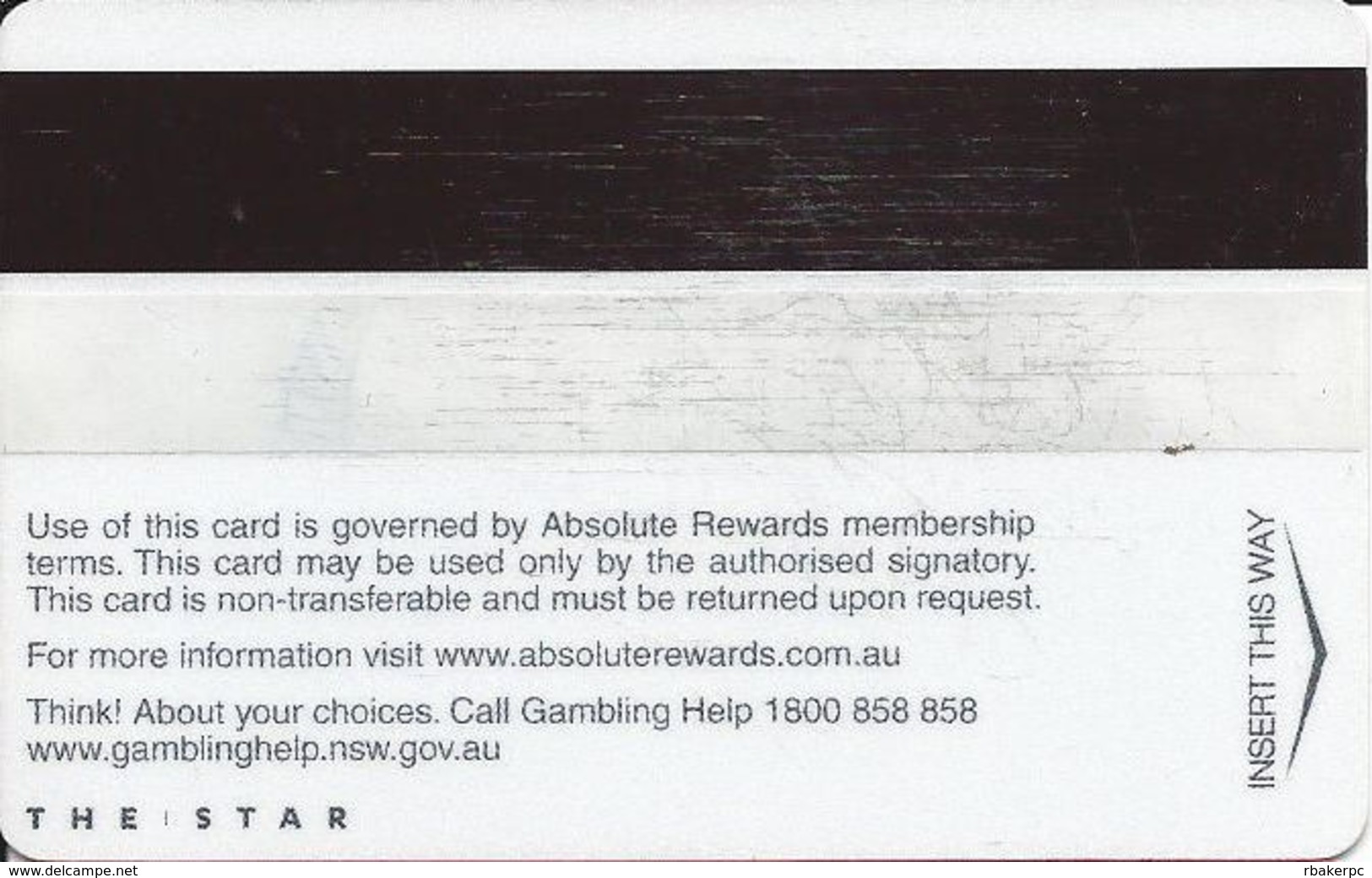 The Star Casino - Australia - Absolute Rewards Slot Card .....[FSC]..... - Casino Cards