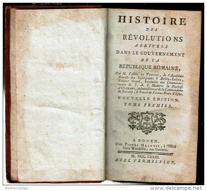 Histoire Des Revolutions Arrivées Dans Le Gouvernement De La République Romaine. &lrm; - 1701-1800