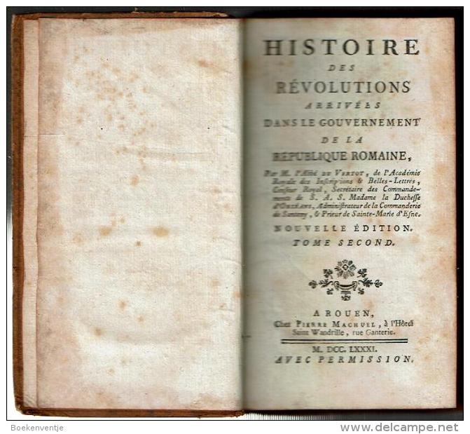 Histoire Des Revolutions Arrivées Dans Le Gouvernement De La République Romaine. &lrm; - 1701-1800