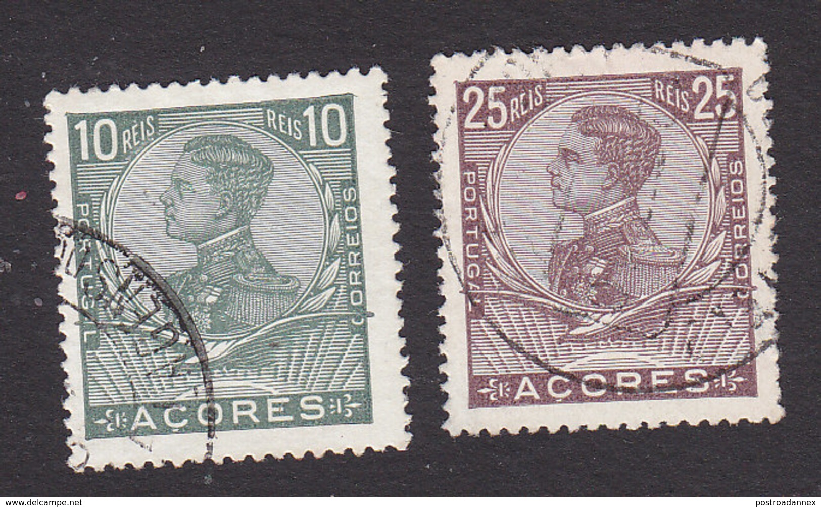 Azores, Scott #114, 117, Used, King Manuel II, Issued 1910 - Açores