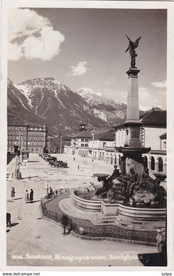 Bundes-Turnfest In Innsbruck 1930, Gestempelte Vignette Auf Ansichtskarte. Pferdekutschen - Vignetten (Erinnophilie)