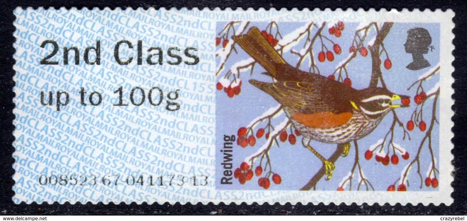 GB 2015 QE2 2nd  Post & Go Redwing Winter Fur Unused No Gum ( 1027 ) - Post & Go (automaten)