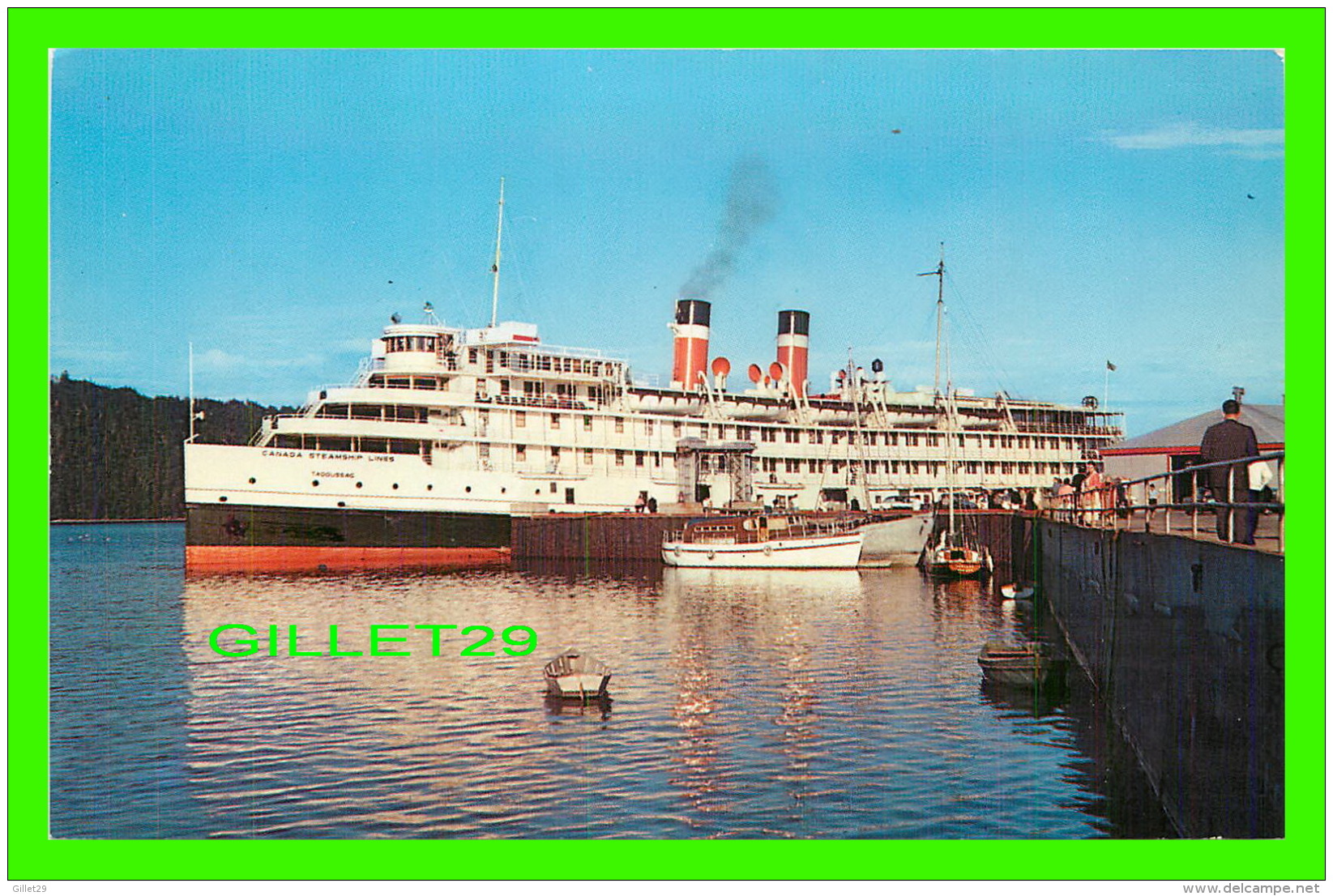 BATEAUX - SHIP -  " S. S. TADOUSSAC " -  SAGUENAY CRUISE SHIP - CANADA STEAMSHIP LINES LIMITED - - Dampfer