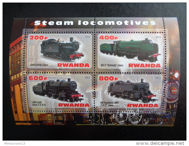 2013 BLOC DENTELE 4 TIMBRES ** - STEAM LOCOMOTIVES - Autres & Non Classés