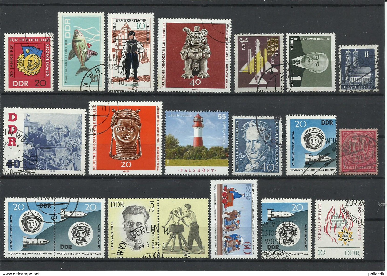 ALLEMAGNE - BELLE COLLECTION DE 690 TIMBRES NEUFS**/* SANS ET AVEC CHARNIERE+OBLITERES POUR ETUDE