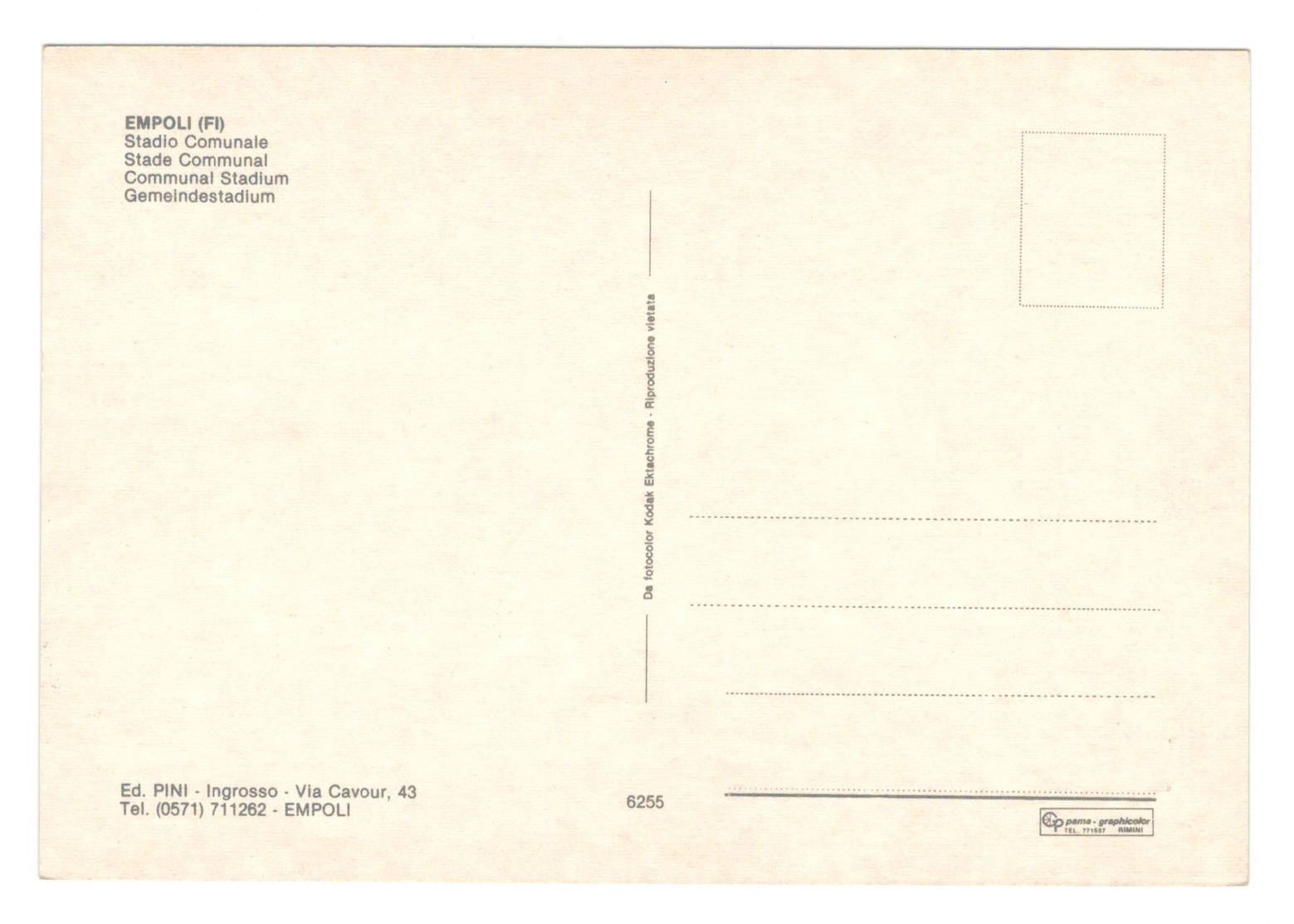 03 EMPOLI STADIO COMUNALE - ESTADIO – STADION – STADE – STADIUM – CAMPO SPORTIVO - Stadi