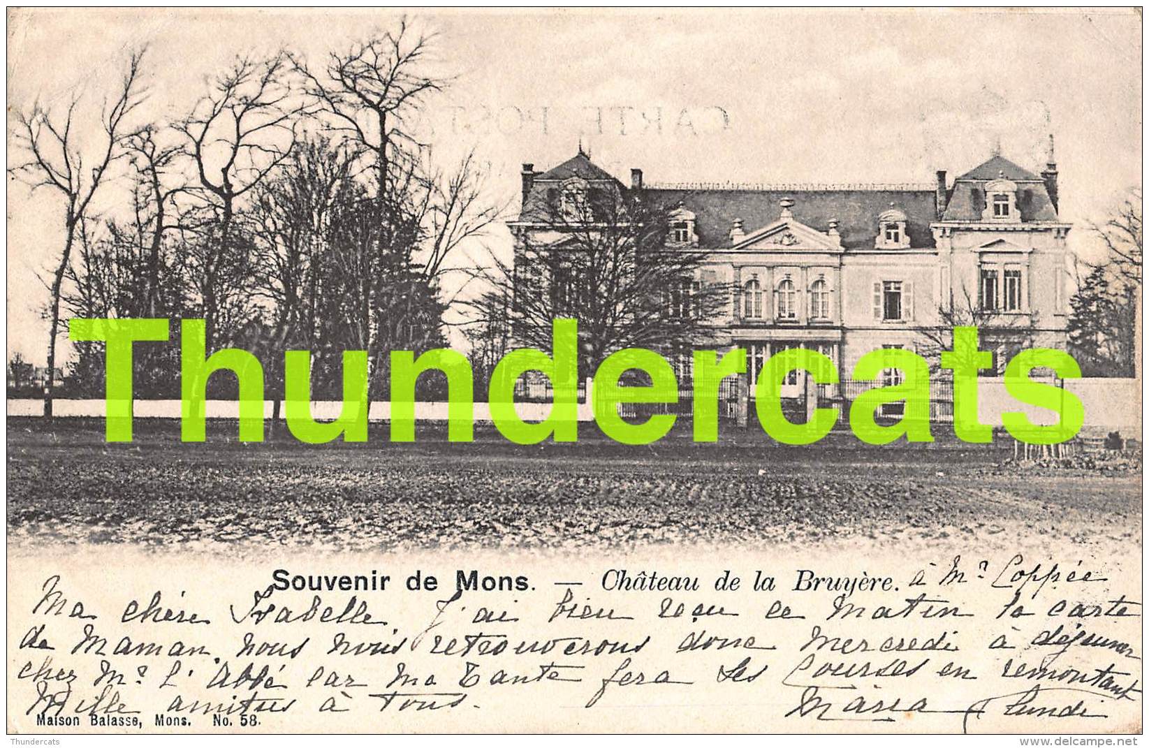 CPA  SOUVENIR DE MONS CHATEAU DE LA BRUYERE - Mons