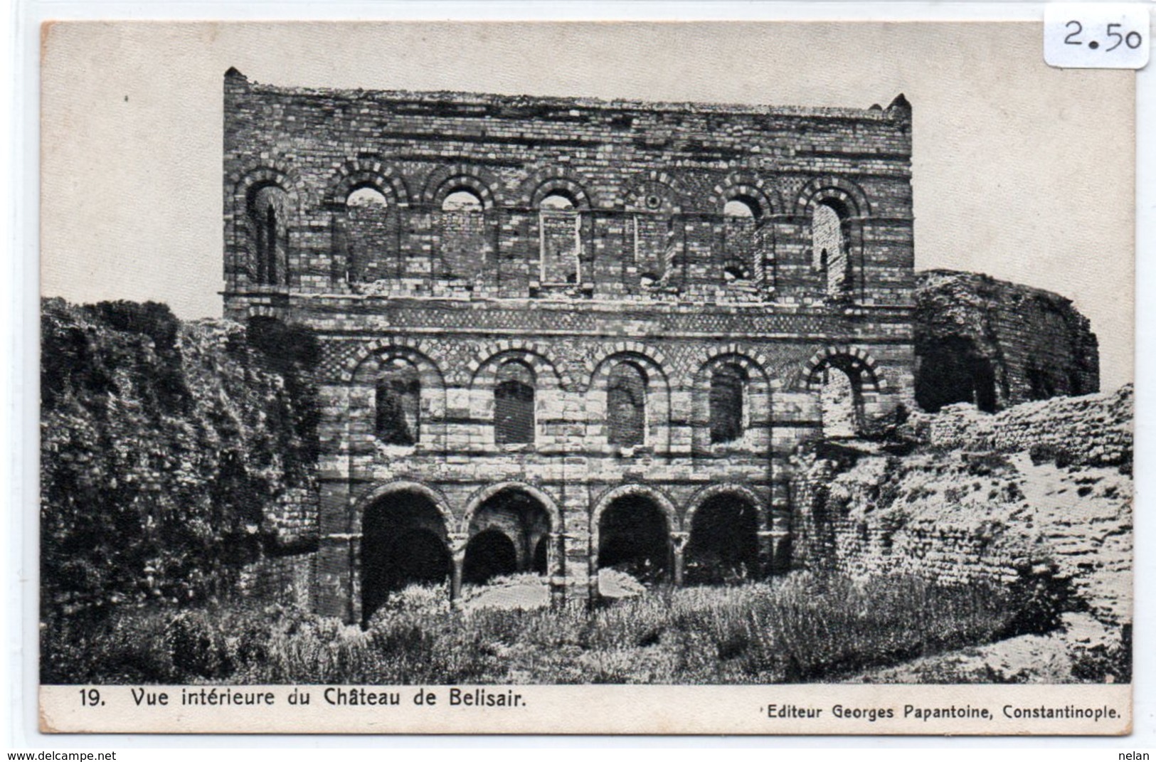 TURCHIA-VUE INTEREUR DU CHATEAU DU BELISAIR Constantinople Castle Of Belisair -1900-NON VIAGGIATA - Turchia