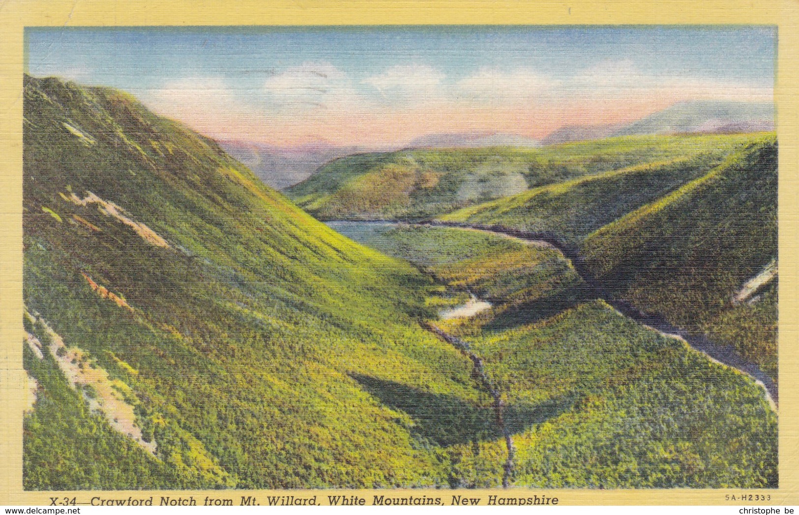 Crawford Notch From Mt Willard, WHite Mountains, New Hampshire USA (pk47314) - White Mountains