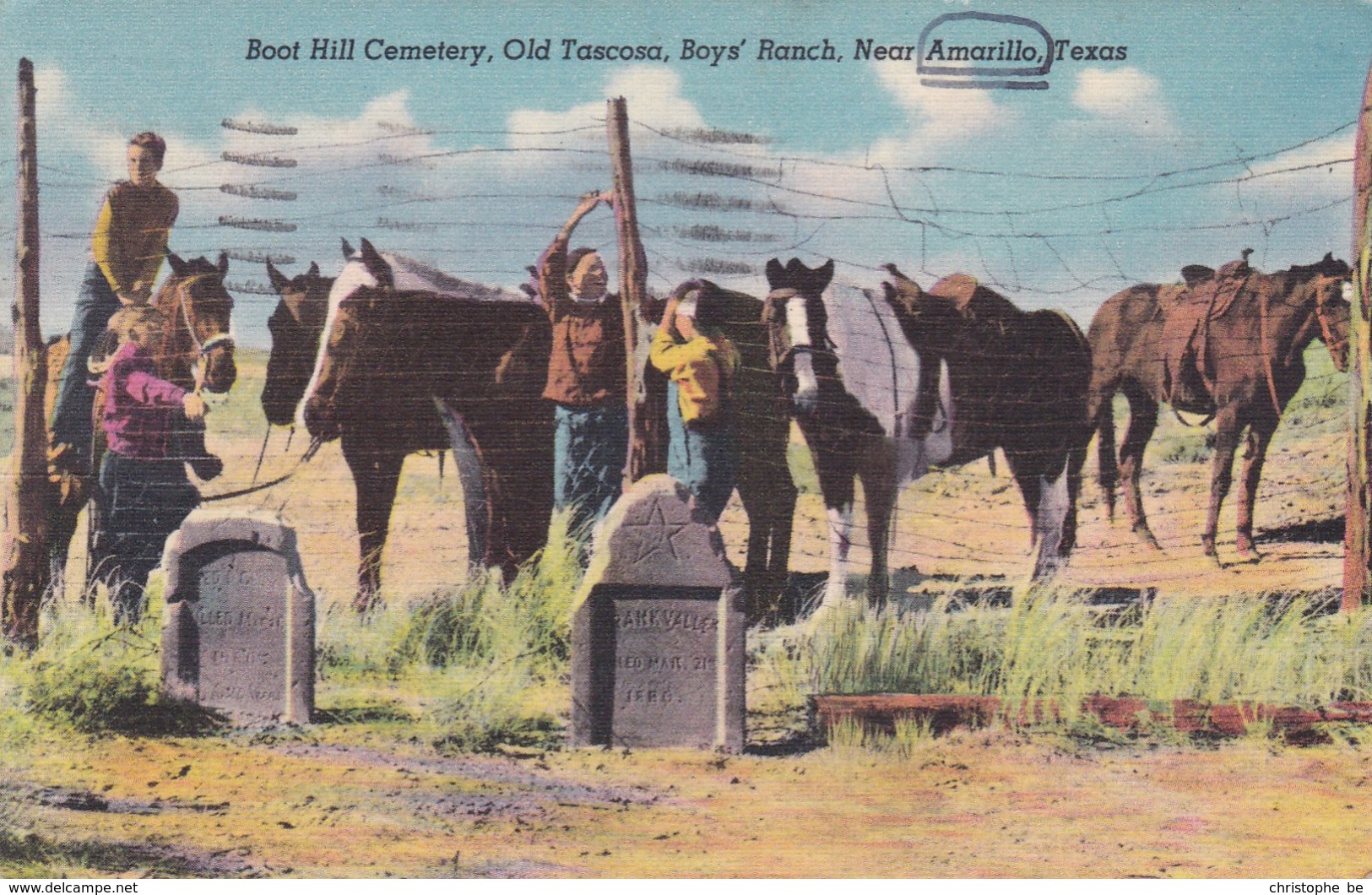 Boot Hill Cemetery Old Tascosa Boys Ranch Near Amarillo, Texas,  USA (pk47318) - Amarillo