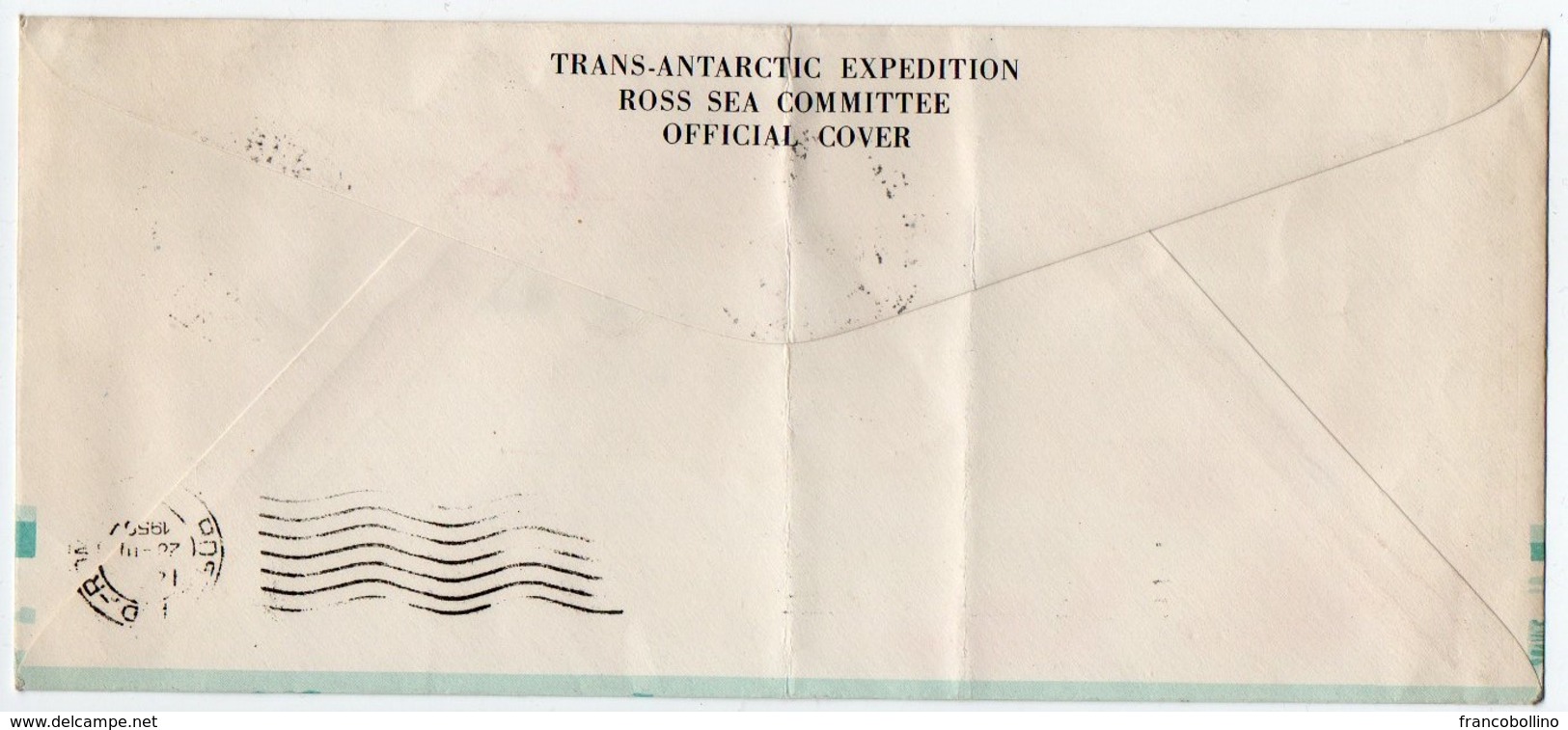 1958 COMMEMORATING THE FIRST TRANS-ANTARCTIC CROSSING / OFFICIAL COVER CIRCULATED TO ITALY - Eventi E Commemorazioni