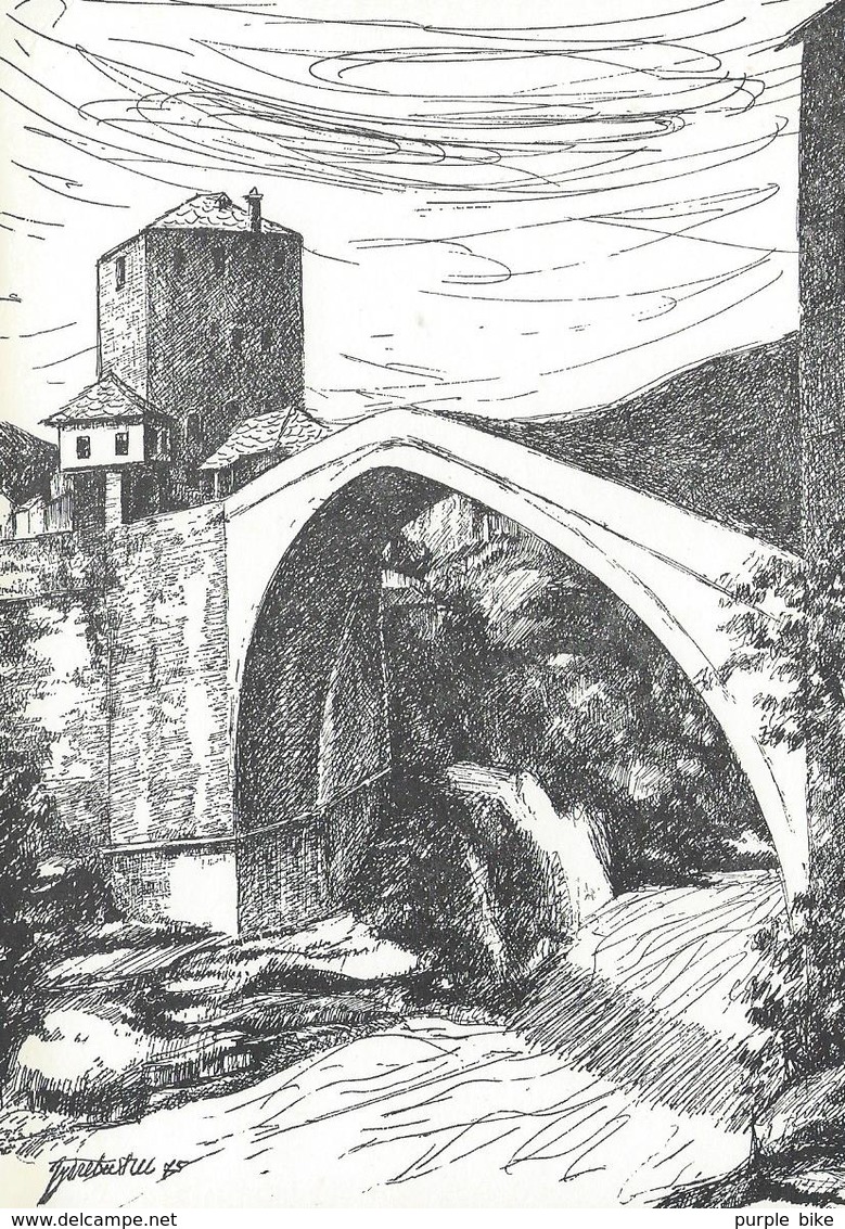 Bosnie Mostar Dessin 1978 - Bosnie-Herzegovine