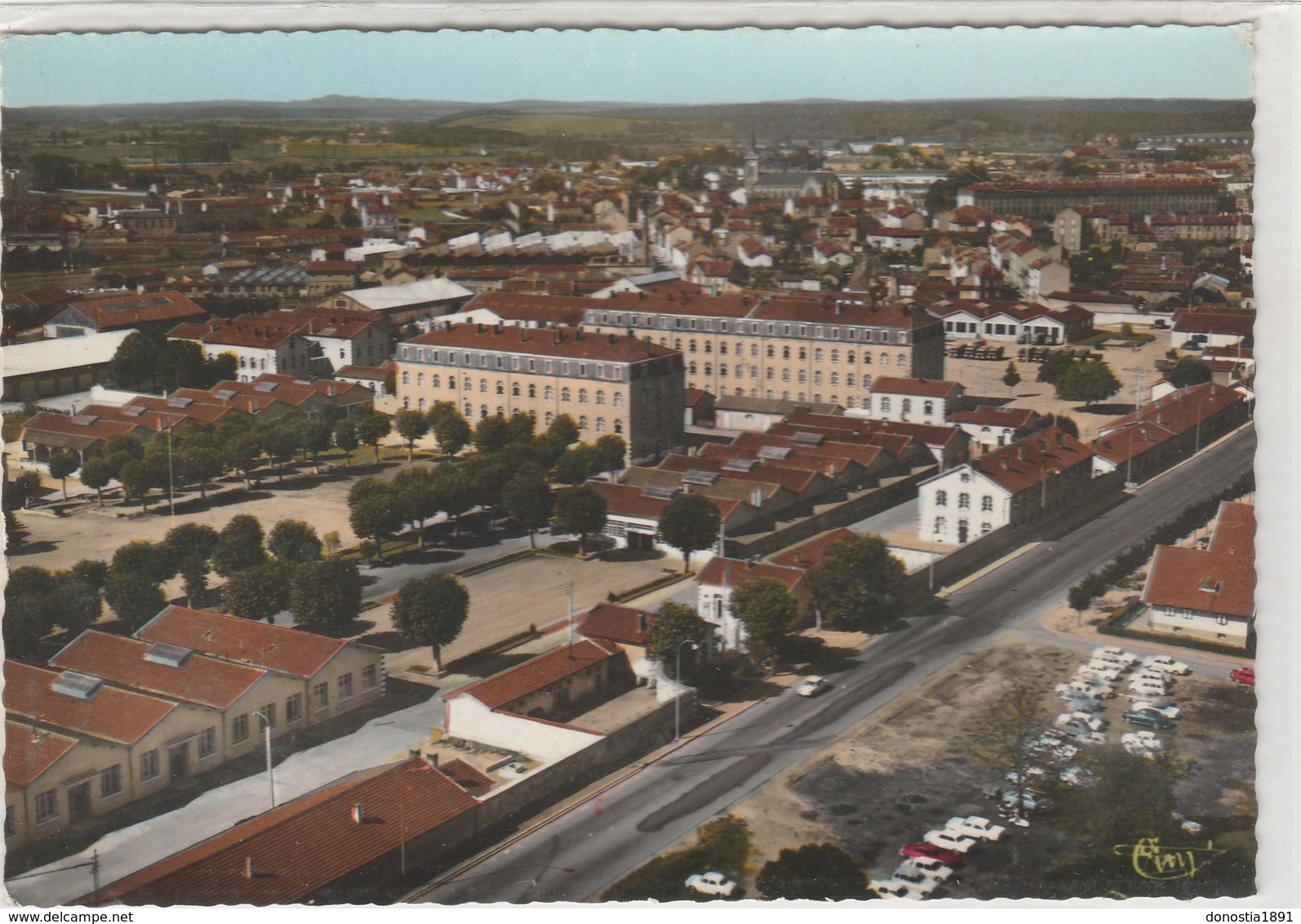 LUNEVILLE  - Vue Aérienne  -105x150 Dentelée, Glacée Timbrée 1970 - Luneville