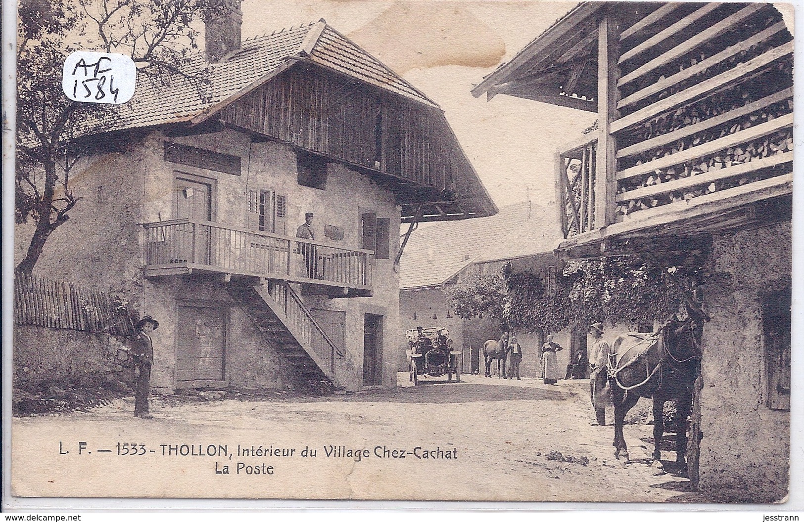 THOLLON- INTERIEUR DU VILLAGE CHEZ-CACHAT- LA POSTE- QQ DEFAUTS MAIS CARTE RARE - Annecy