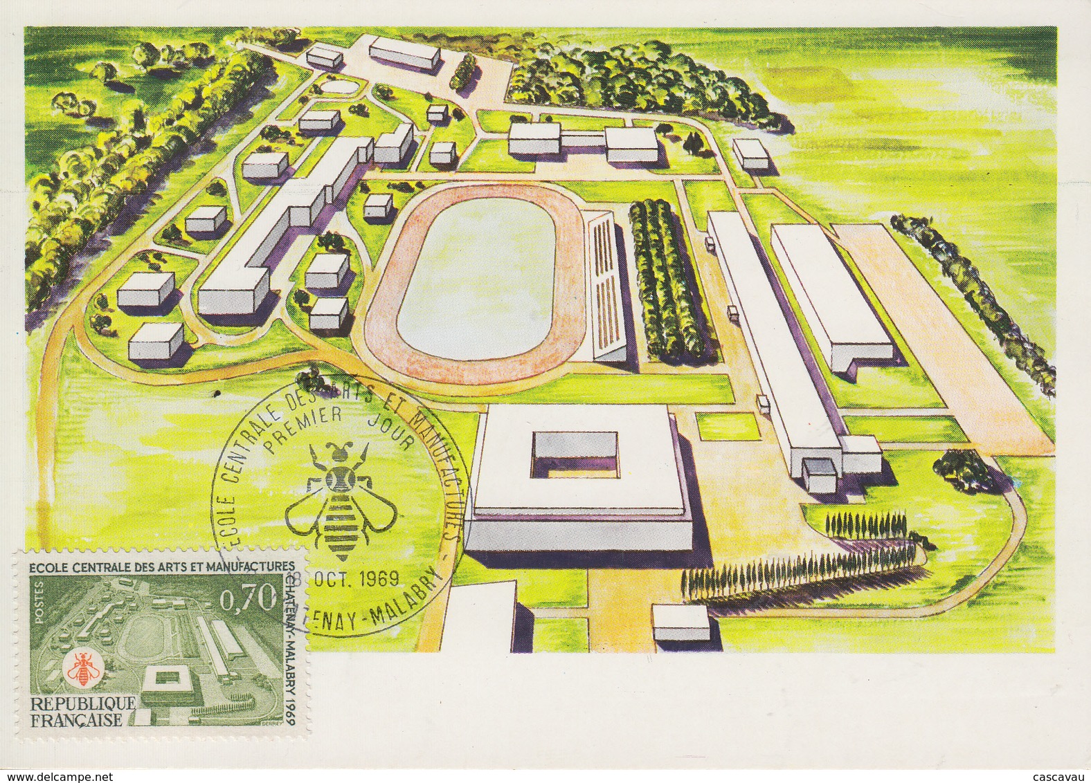 Carte Maximum  1er  Jour  FRANCE   Ecole  Centrale  Des  ARTS Et  MANUFACTURES   CHATENAY  MALABRY    1969 - 1960-1969